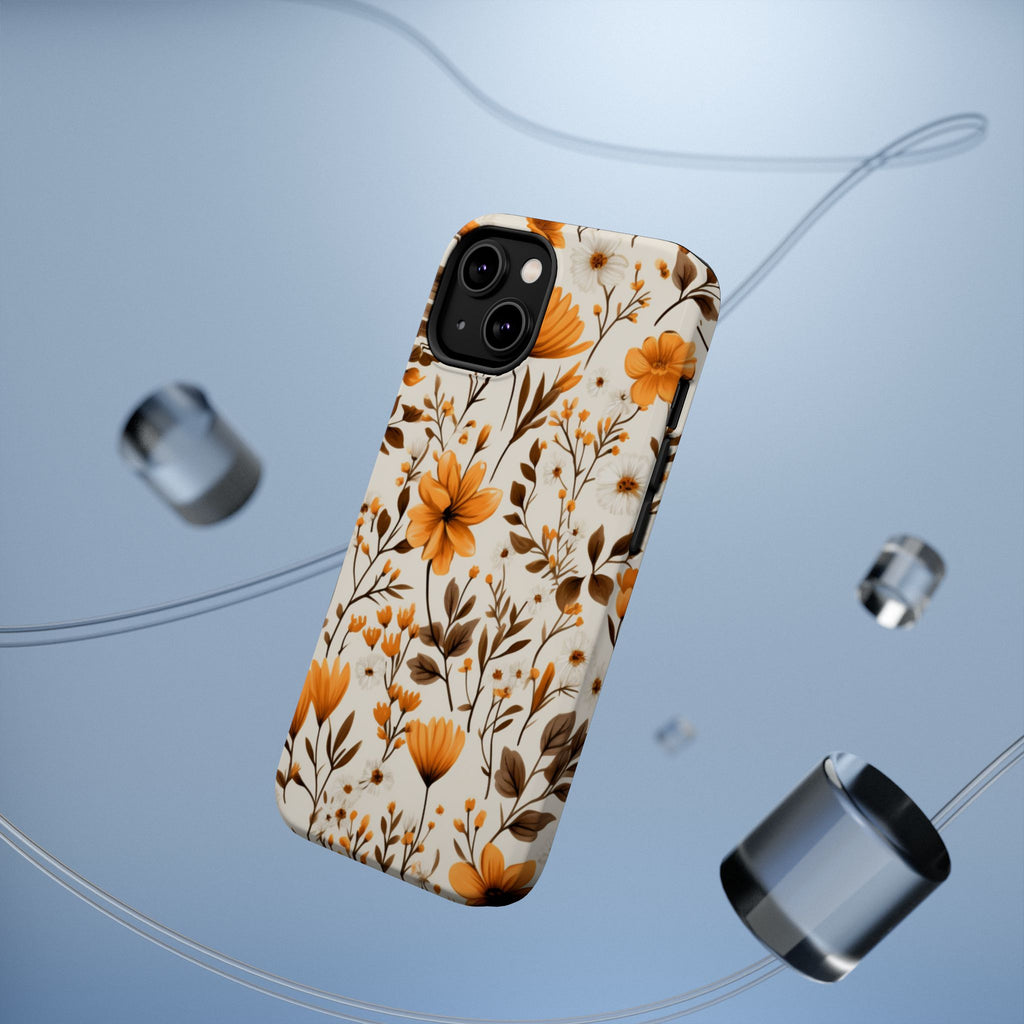 Autumn Floral Pattern Phone Case | Magnetic Impact-Resistant Case