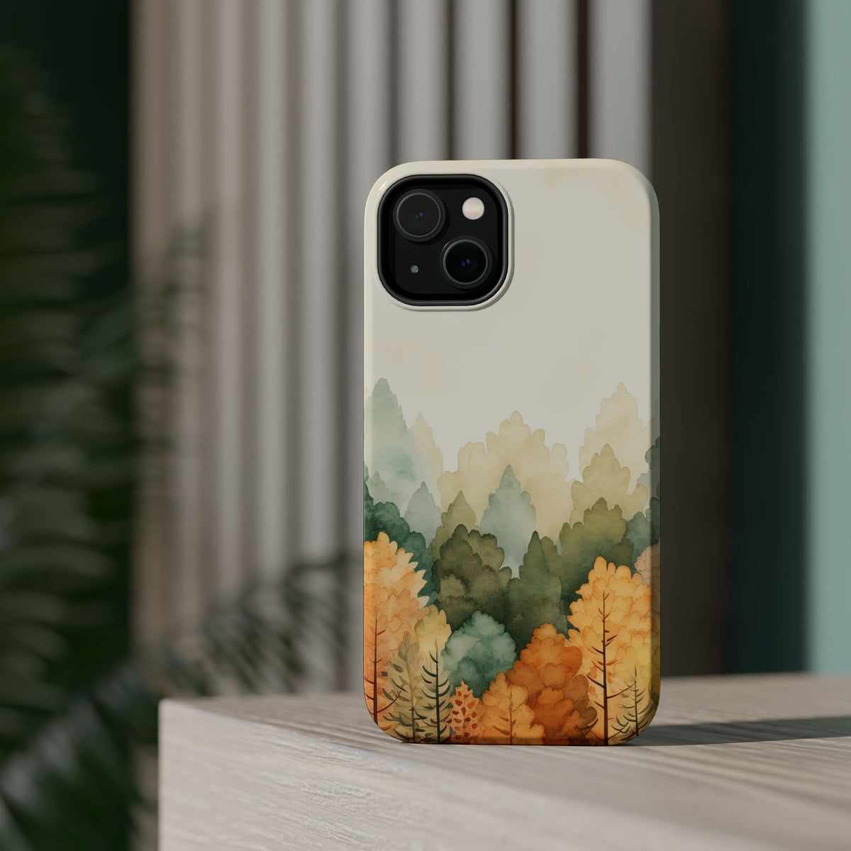Autumn Watercolor Forest Phone Case | Magnetic Impact-Resistant Case