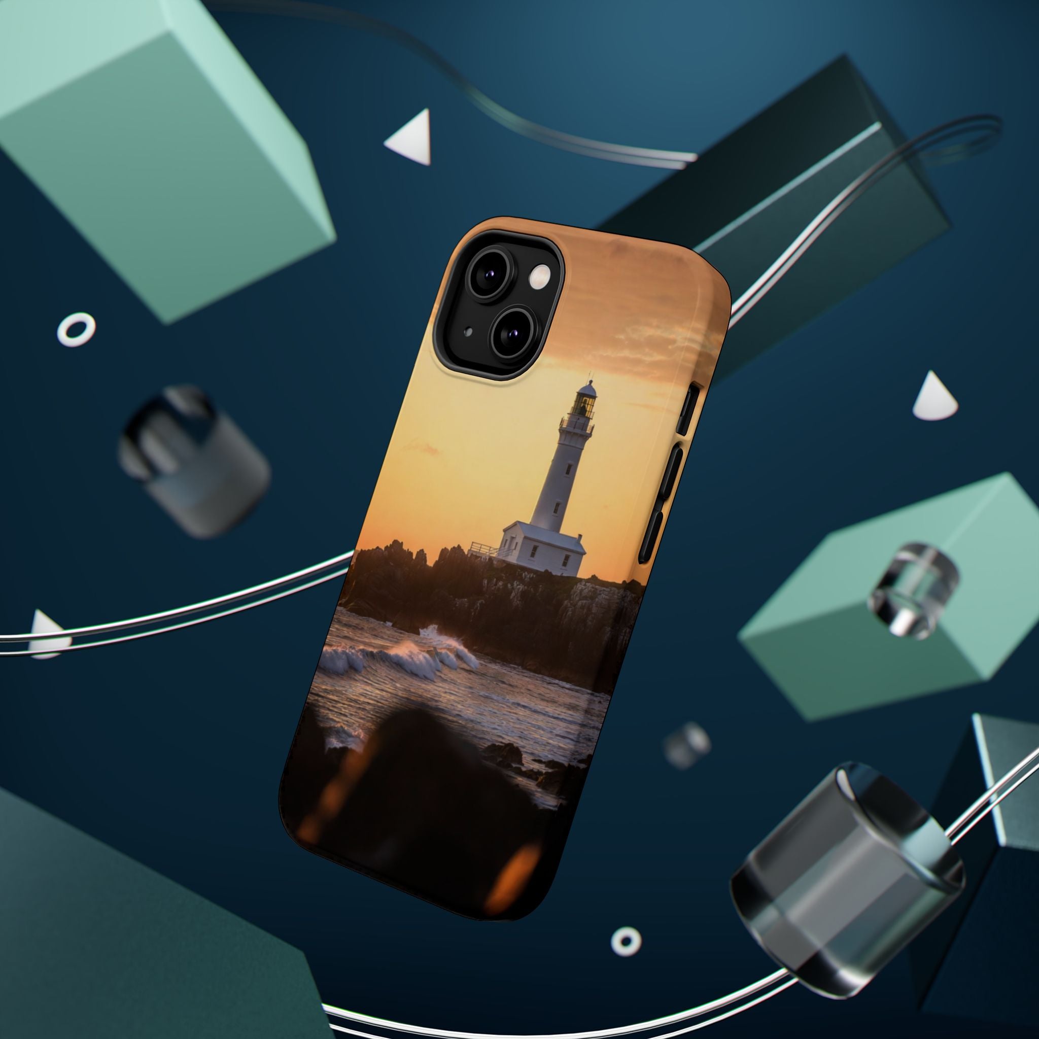 Sunset Lighthouse Phone Case | Magnetic Impact-Resistant Case