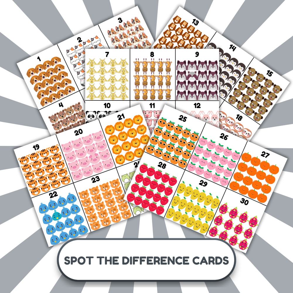Spot the Difference Board Game Printable | Fun Observation Game for Kids | Educational Spot the Diff Activity PDF | Instant Download Ages 5+