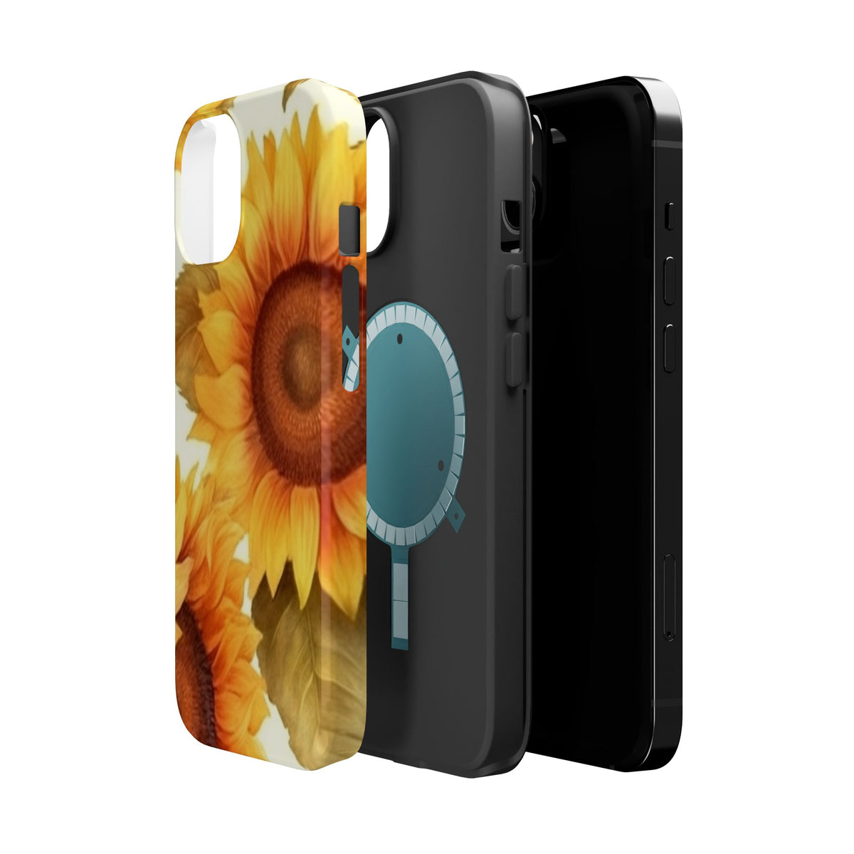 Sunflower Pattern Phone Case | Magnetic Impact-Resistant Case
