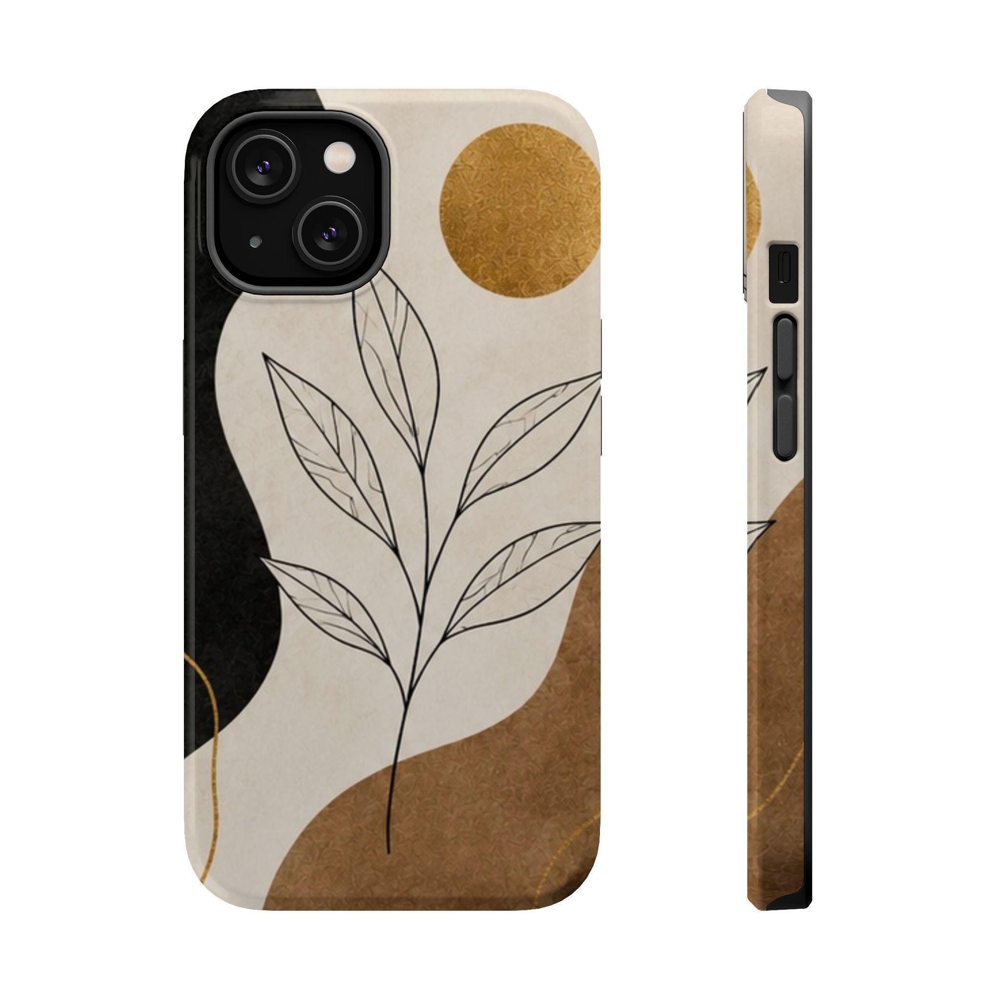 Minimal Botanical Abstract Phone Case | Magnetic Impact-Resistant Case
