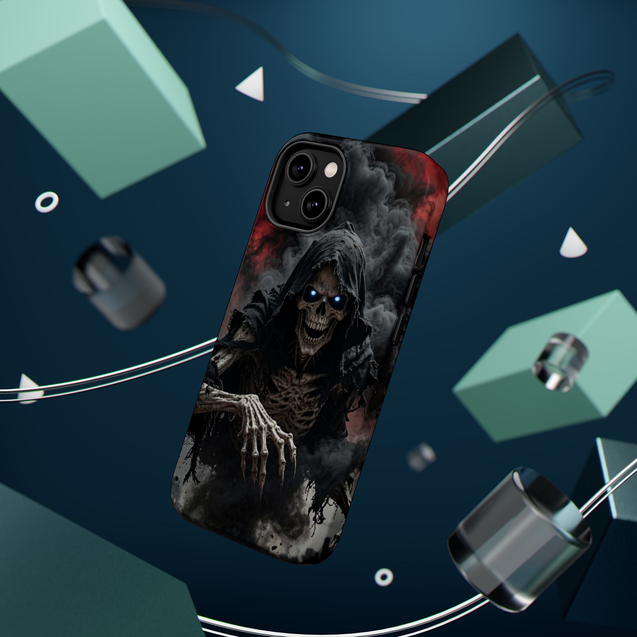 Smoke Grim Reaper Skeleton Phone Case | Magnetic Impact-Resistant Case
