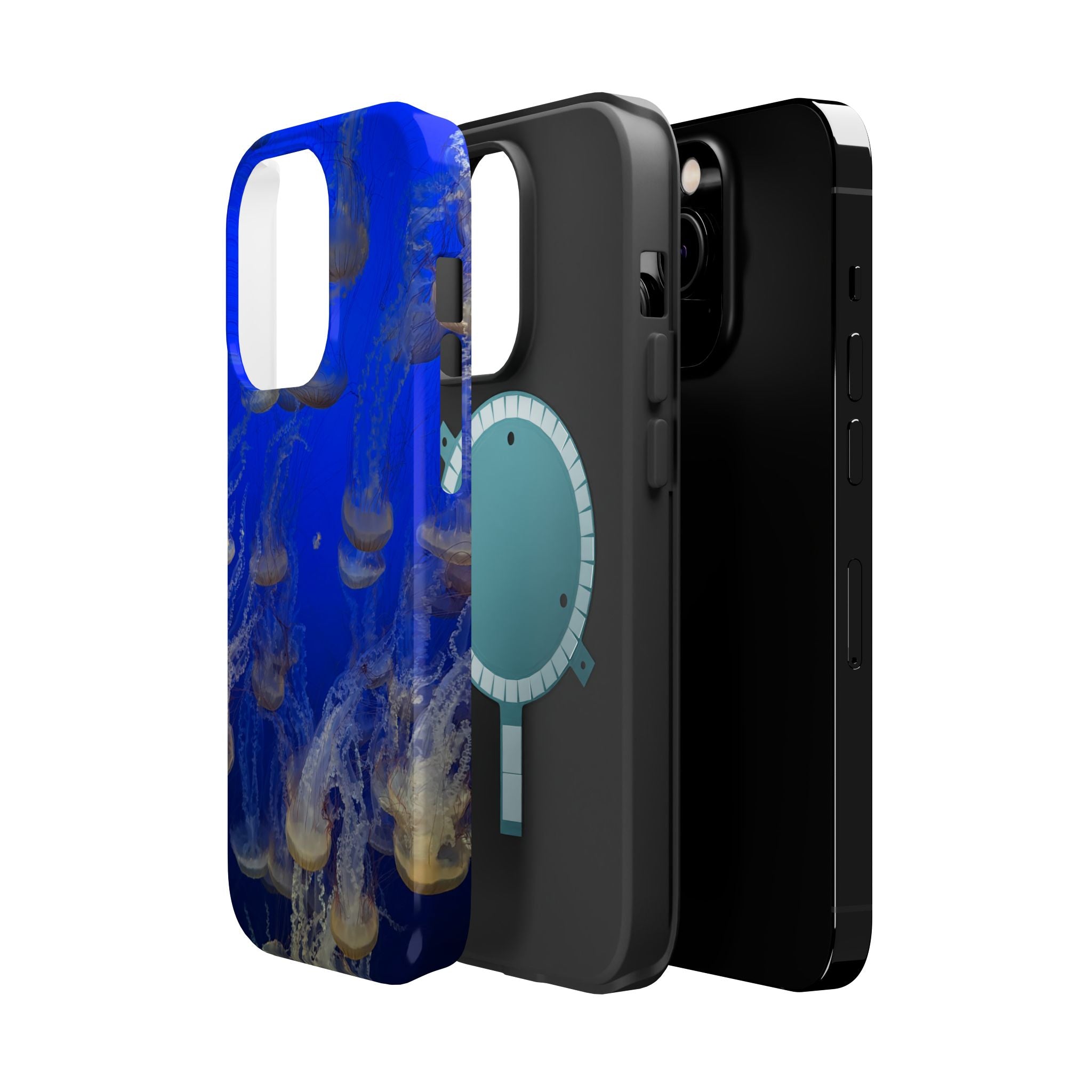 Golden Jellyfish Pattern Phone Case | Magnetic Impact-Resistant Case