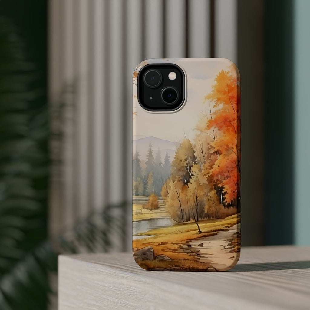 Autumn Forest Stream phone case | Magnetic impact-resistant case