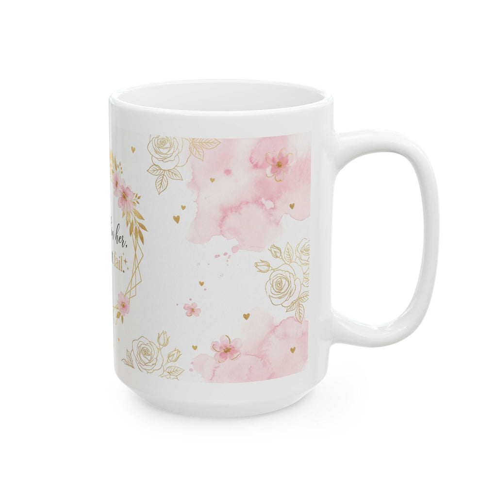 God Is Within Her Floral Scripture Mug | Inspirational Ceramic Mug