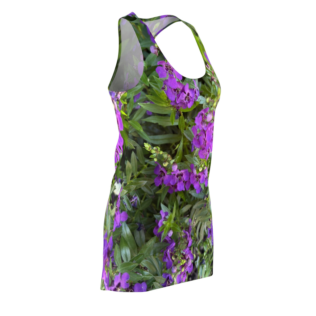 Purple Wildflower Pattern Racerback Dress | All-Over Floral Print