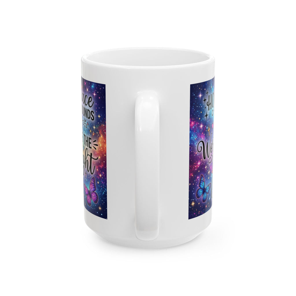 Faith Over Fear cross mug | Christian inspirational ceramic mug