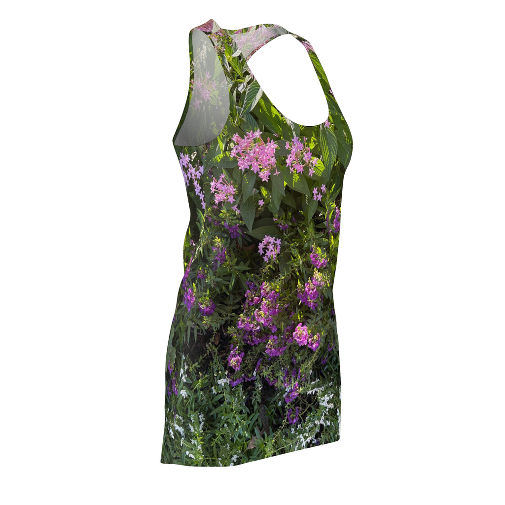 Purple Floral Botanical Racerback Dress | All Over Print