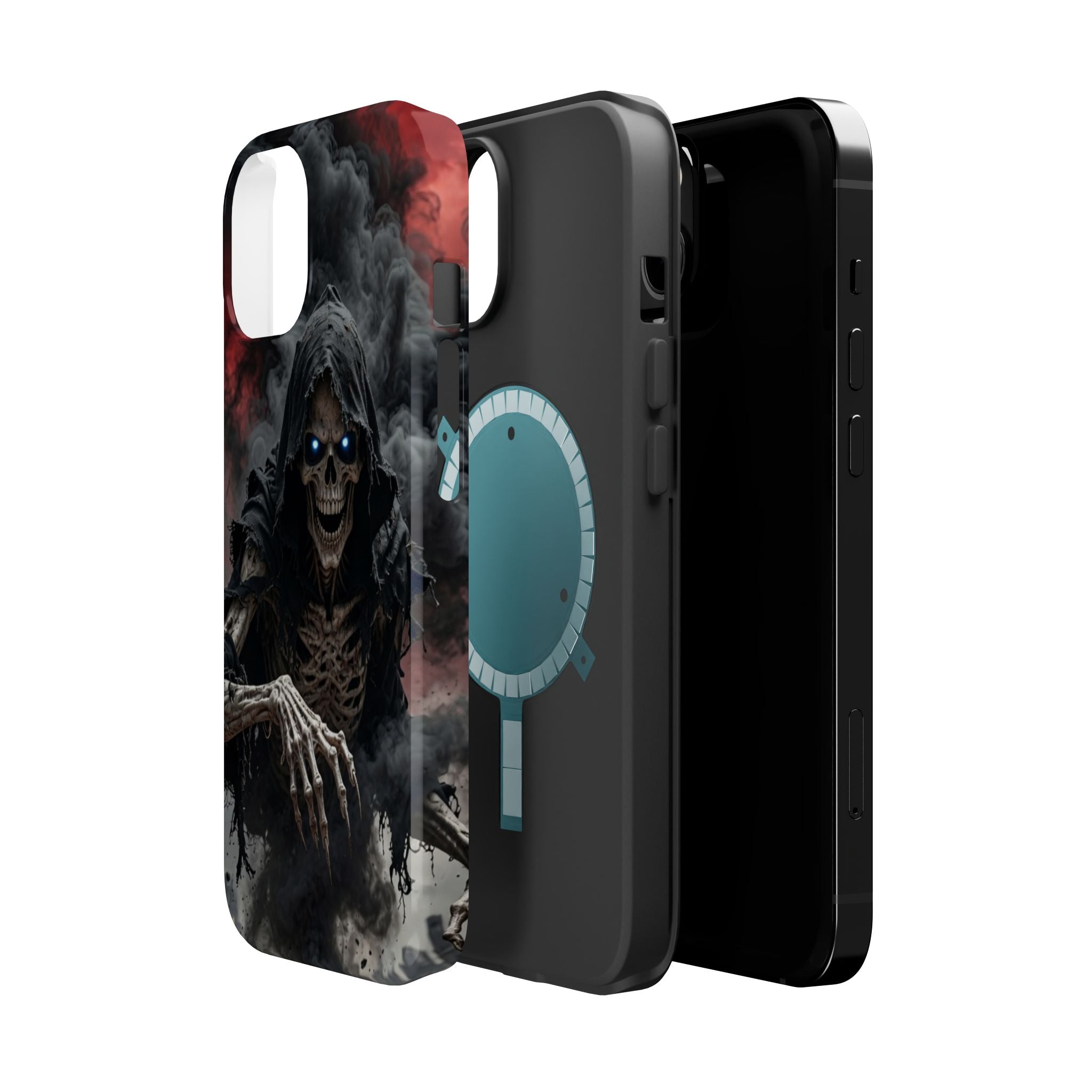 Smoke Grim Reaper Skeleton Phone Case | Magnetic Impact-Resistant Case