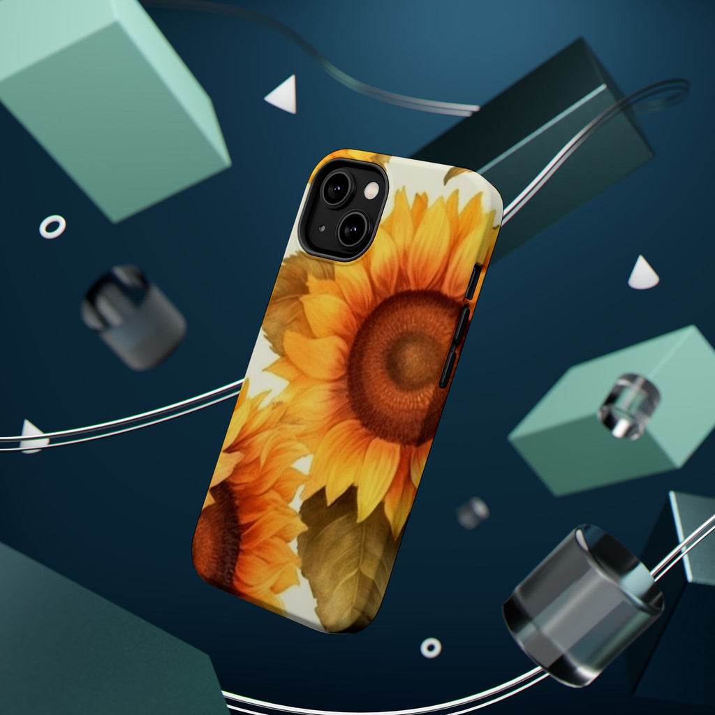 Sunflower Pattern Phone Case | Magnetic Impact-Resistant Case