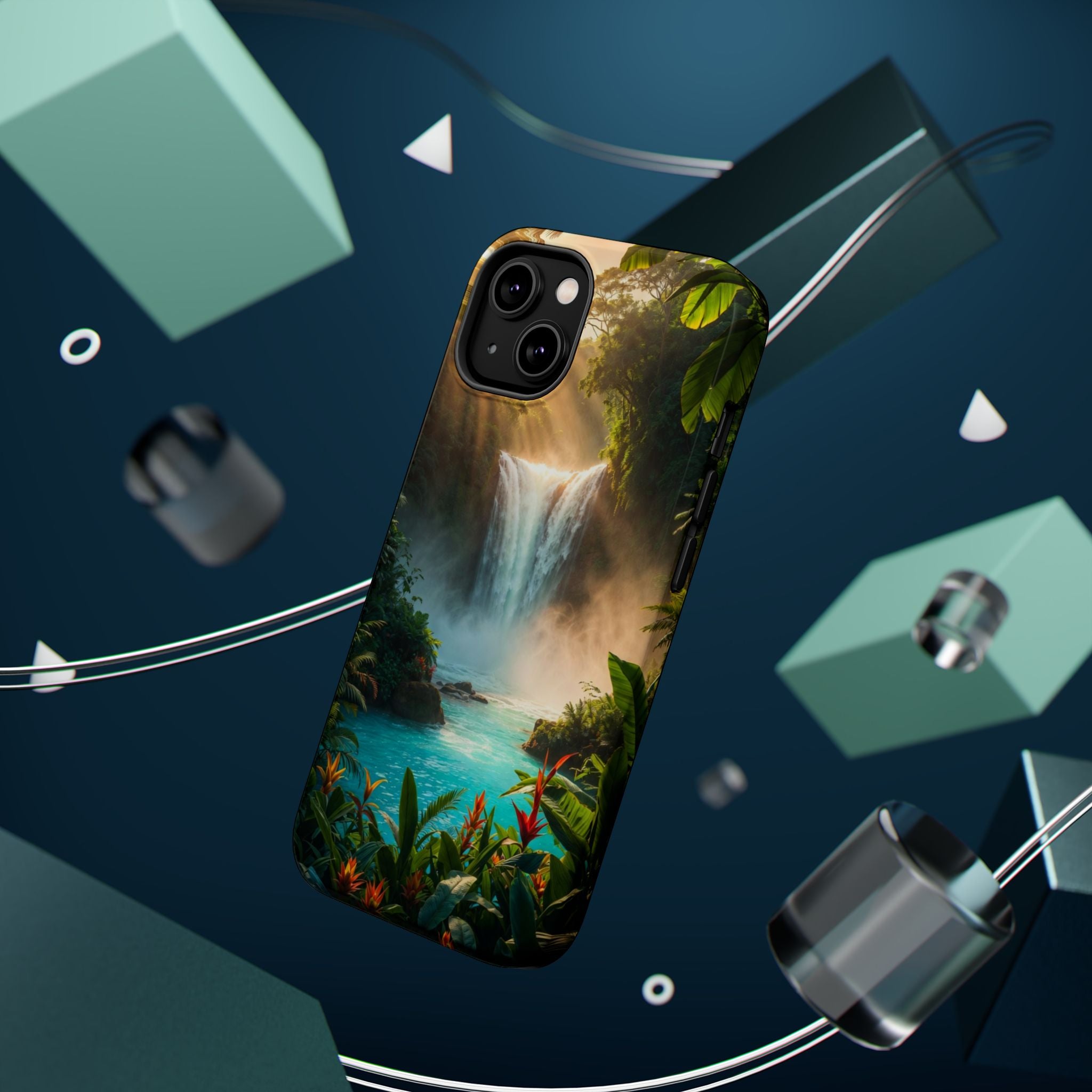Tropical Waterfall Phone Case | Magnetic Impact-Resistant Case