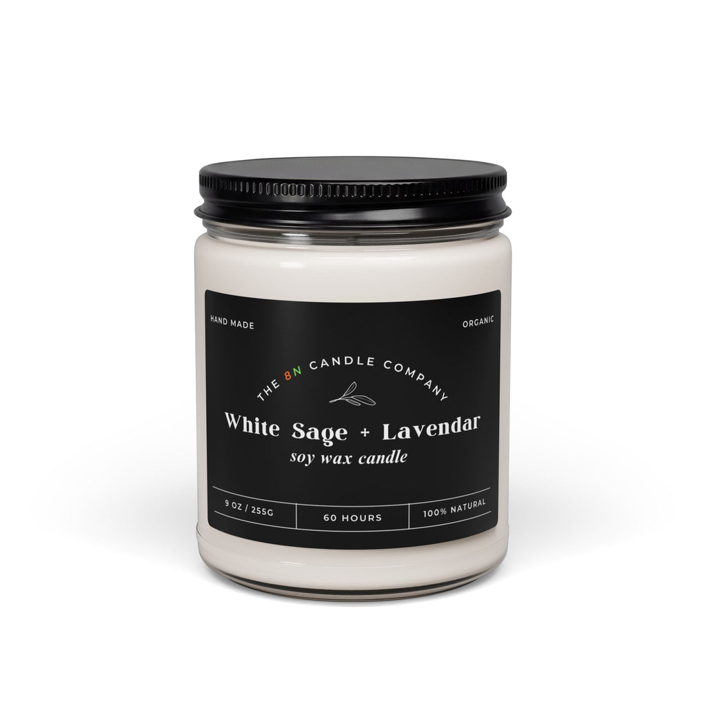 White Sage Lavender Candle | 9oz Soy Jar