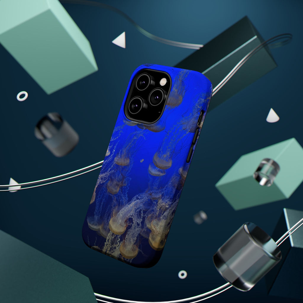 Golden Jellyfish Pattern Phone Case | Magnetic Impact-Resistant Case