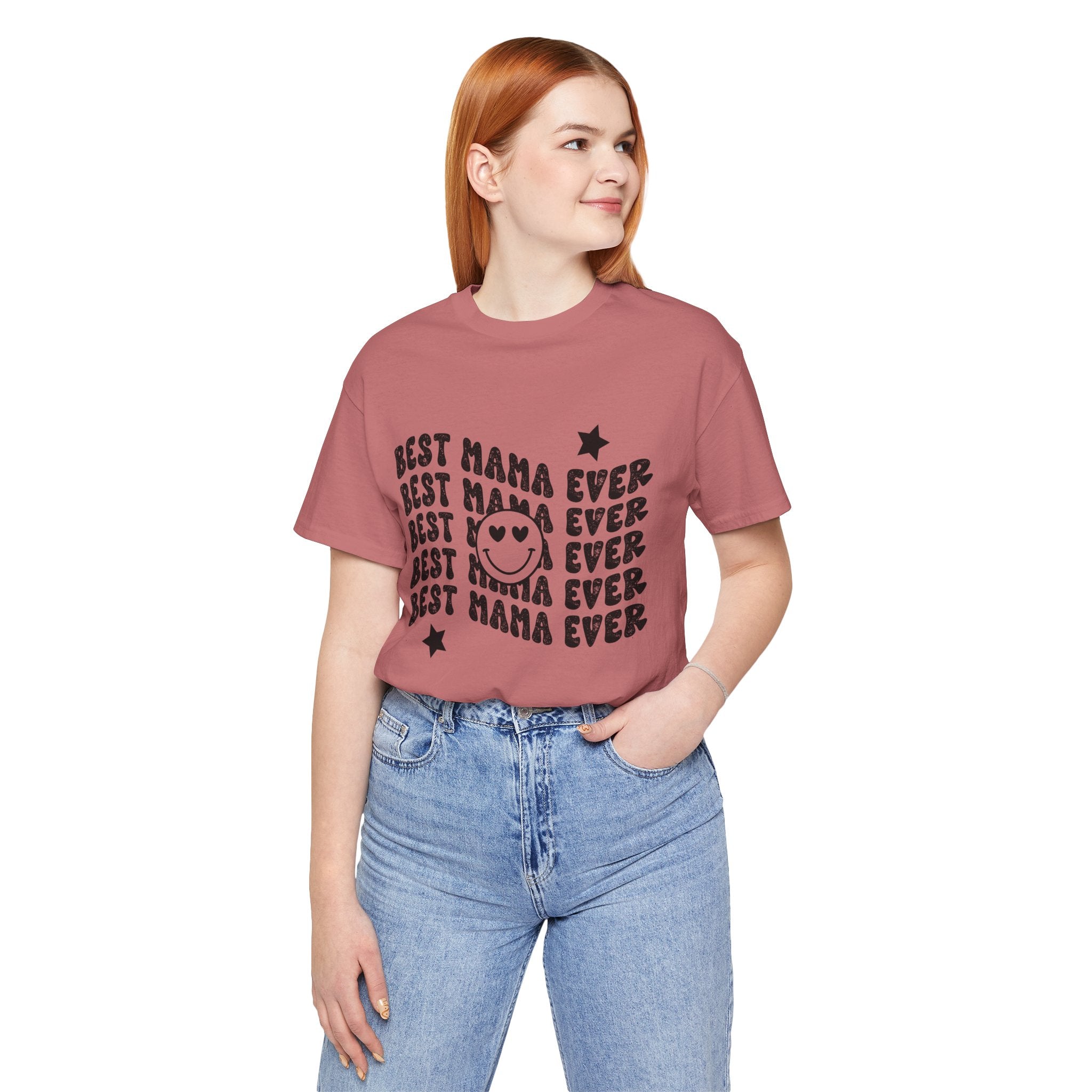 Best Mama Ever smiley design Tee | Mother's Day shirt