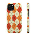 Orange Argyle Phone Case | Magnetic Impact-Resistant Case