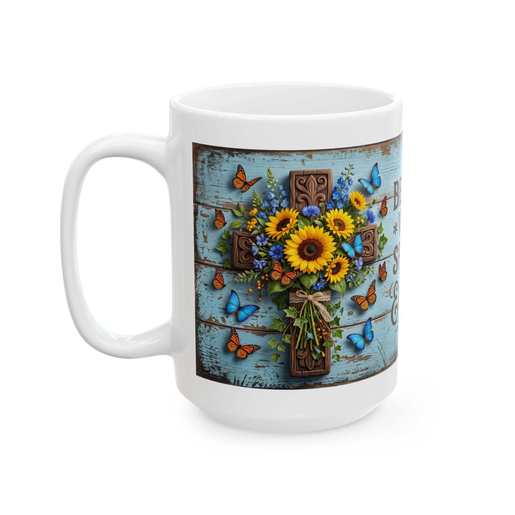 Beautiful Vibrant Spiritual Embrace the Faith Mug