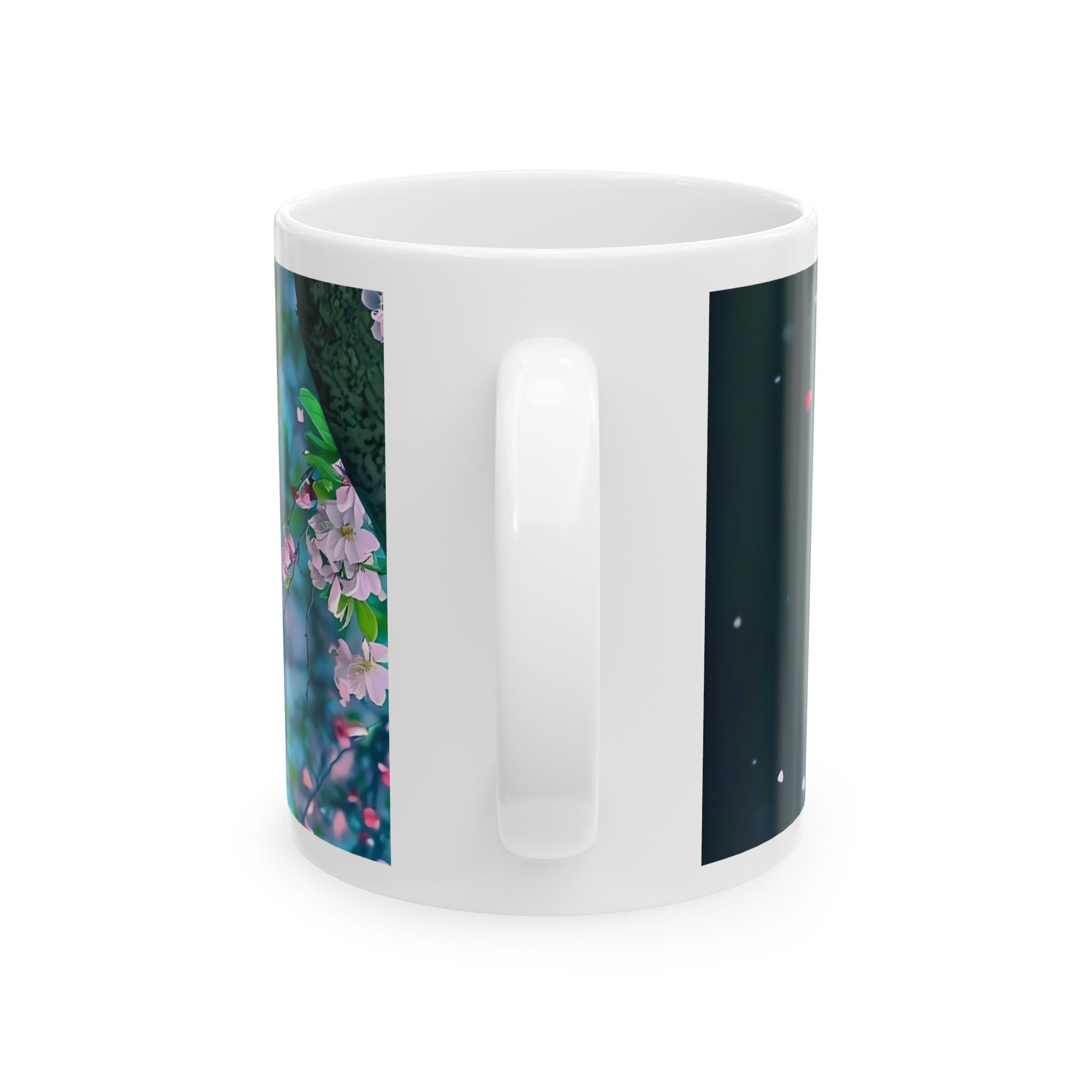 Blossom Branch Ceramic Mug — Pink Spring Flowers Coffee Cup (11oz & 15oz)
