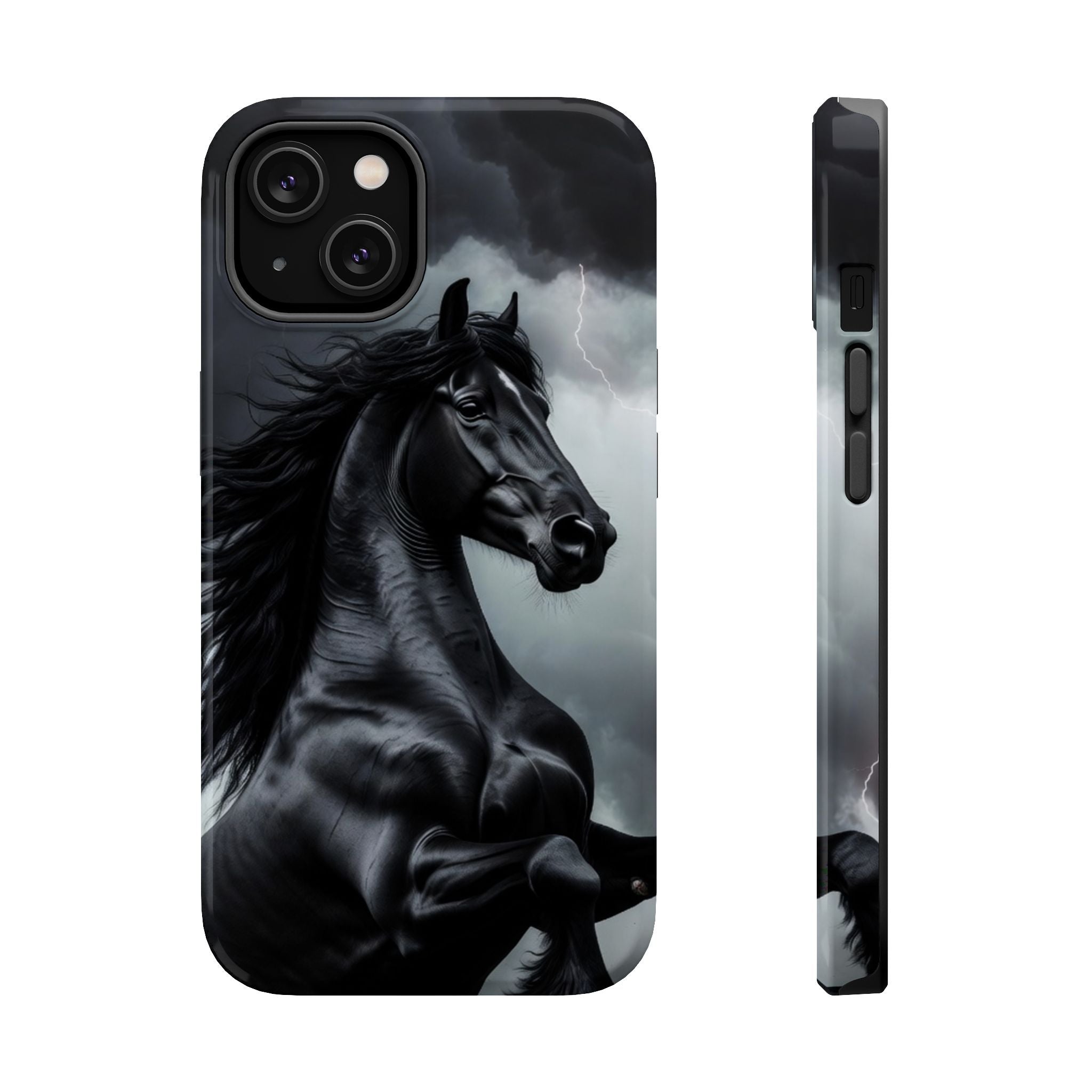 Black Stallion Horse Phone Case | Magnetic Impact-Resistant Case