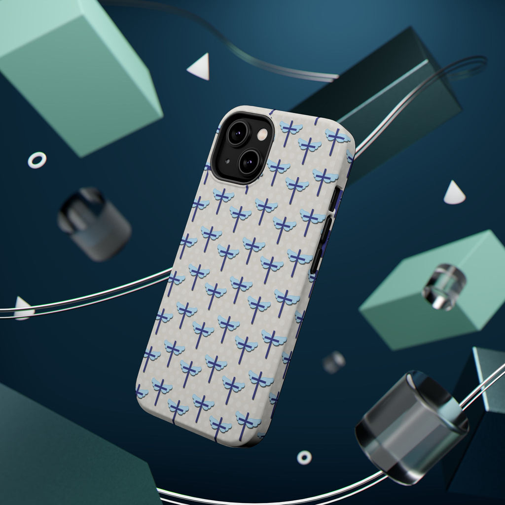 Blue Cross Pattern Phone Case