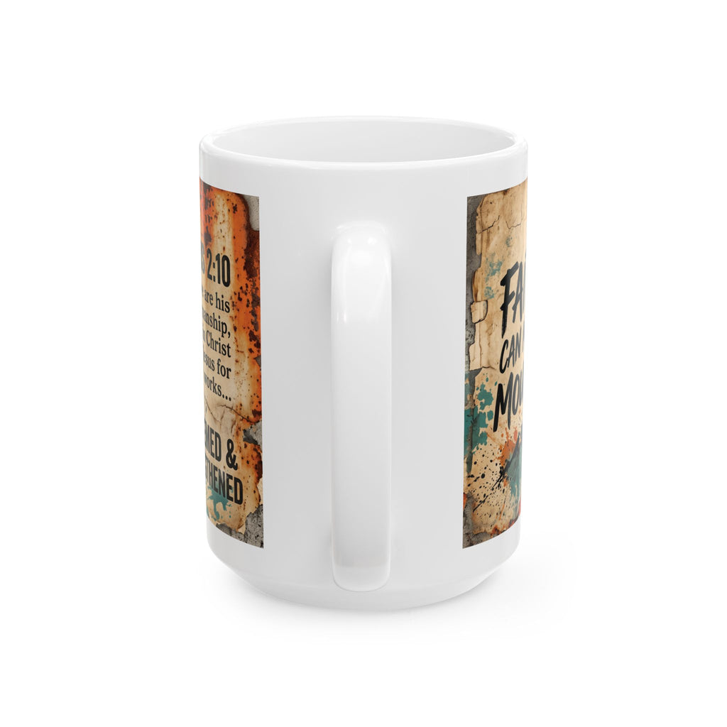 Lion and Cross Faith Illustration Mug | Created with Purpose Christian Scripture