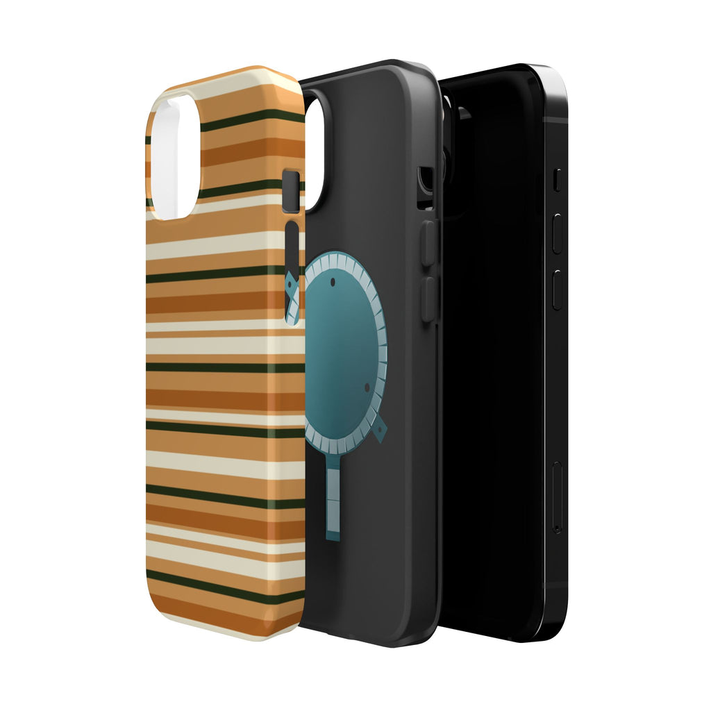 Retro Brown Striped Phone Case