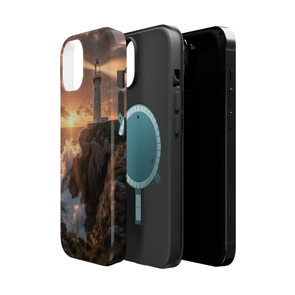 Lighthouse at Sunset Phone Case | Magnetic Impact-Resistant Case