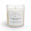 White Sage & Lavender Glass Candle | 11oz Soy Wax Candle