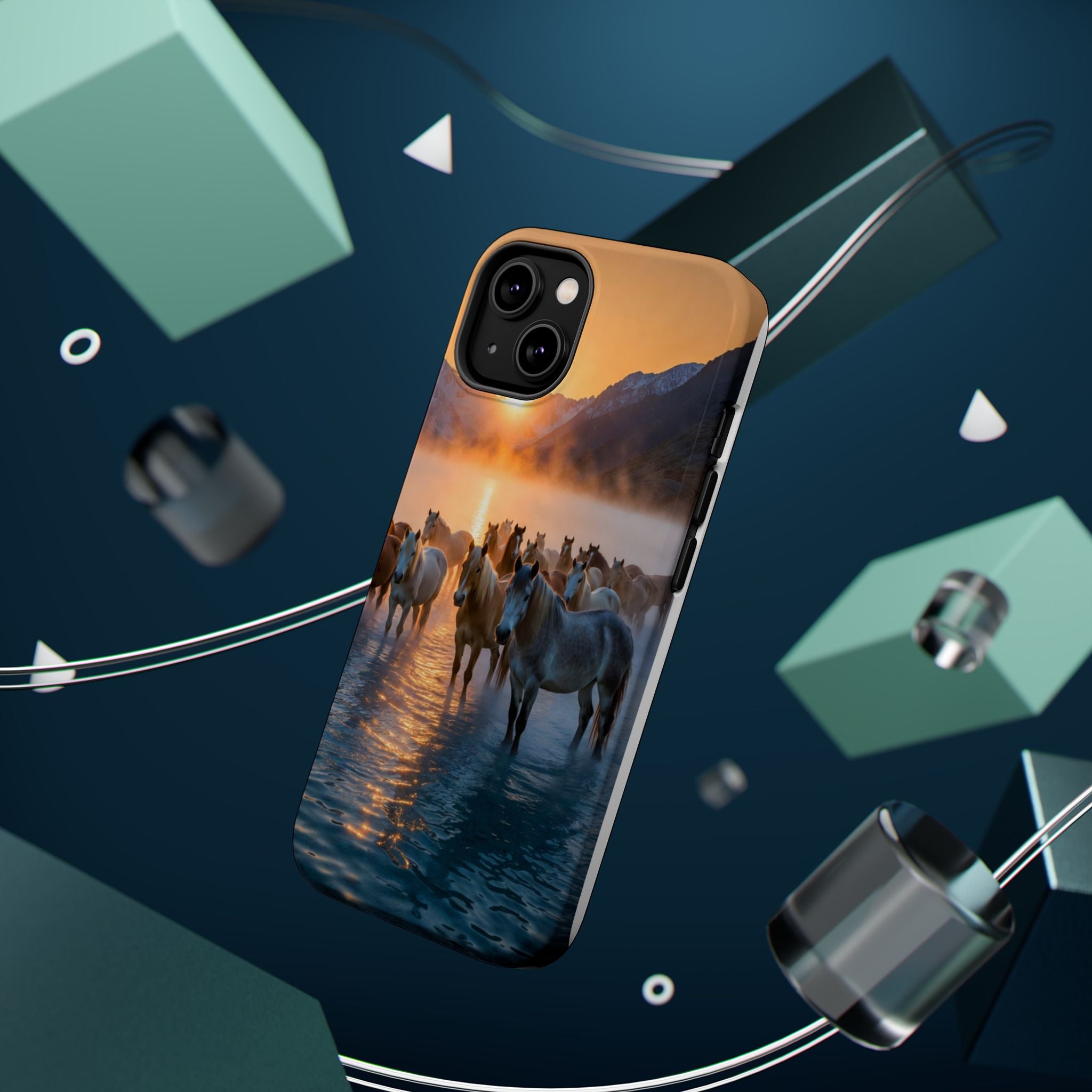 Wild Horses at Sunrise Phone Case | Magnetic Impact-Resistant Case