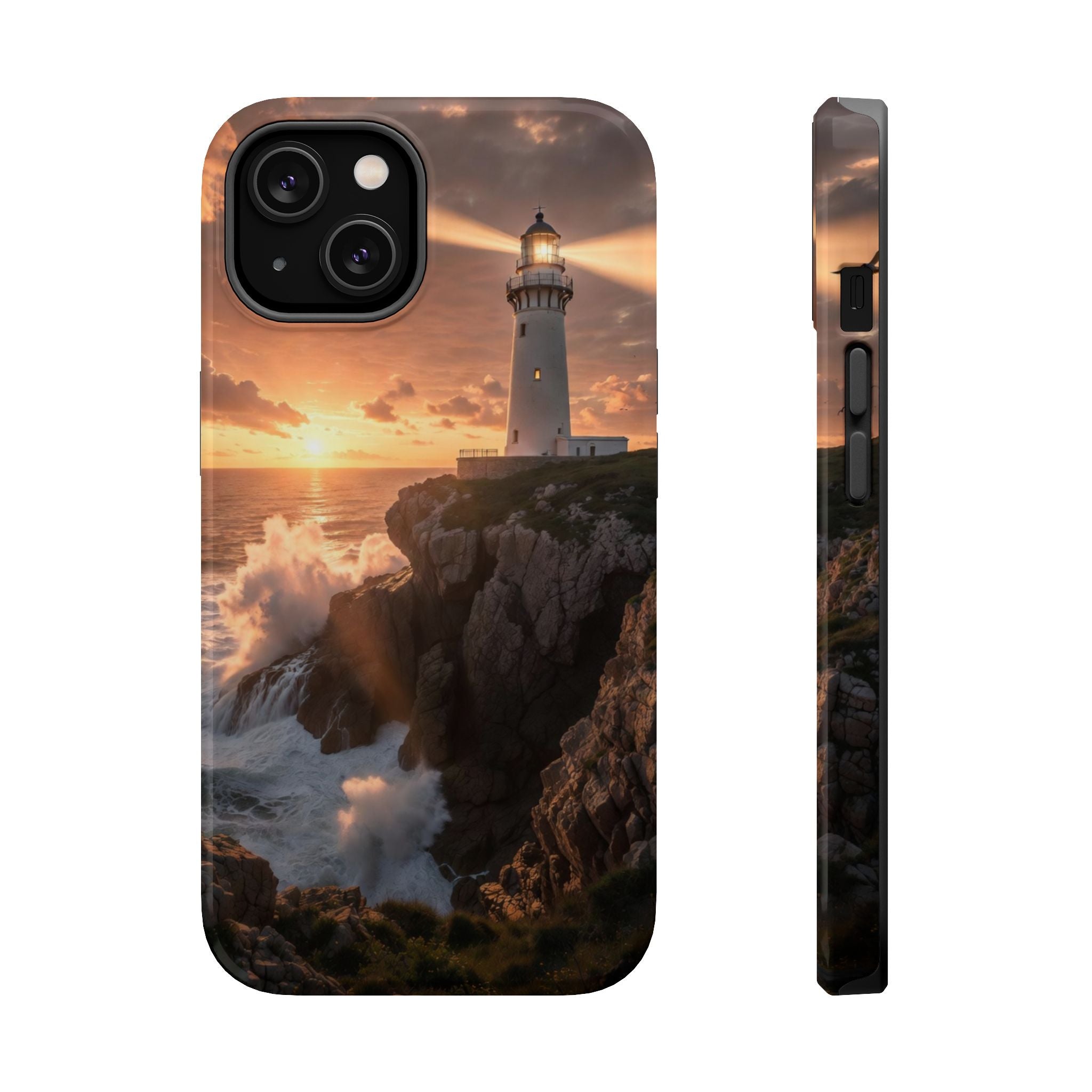 Lighthouse at Sunset Phone Case | Magnetic Impact-Resistant Case