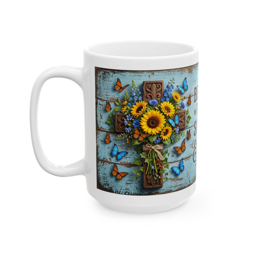 Beautiful Vibrant Spiritual Embrace the Faith Mug | Ceramic Coffee Cup