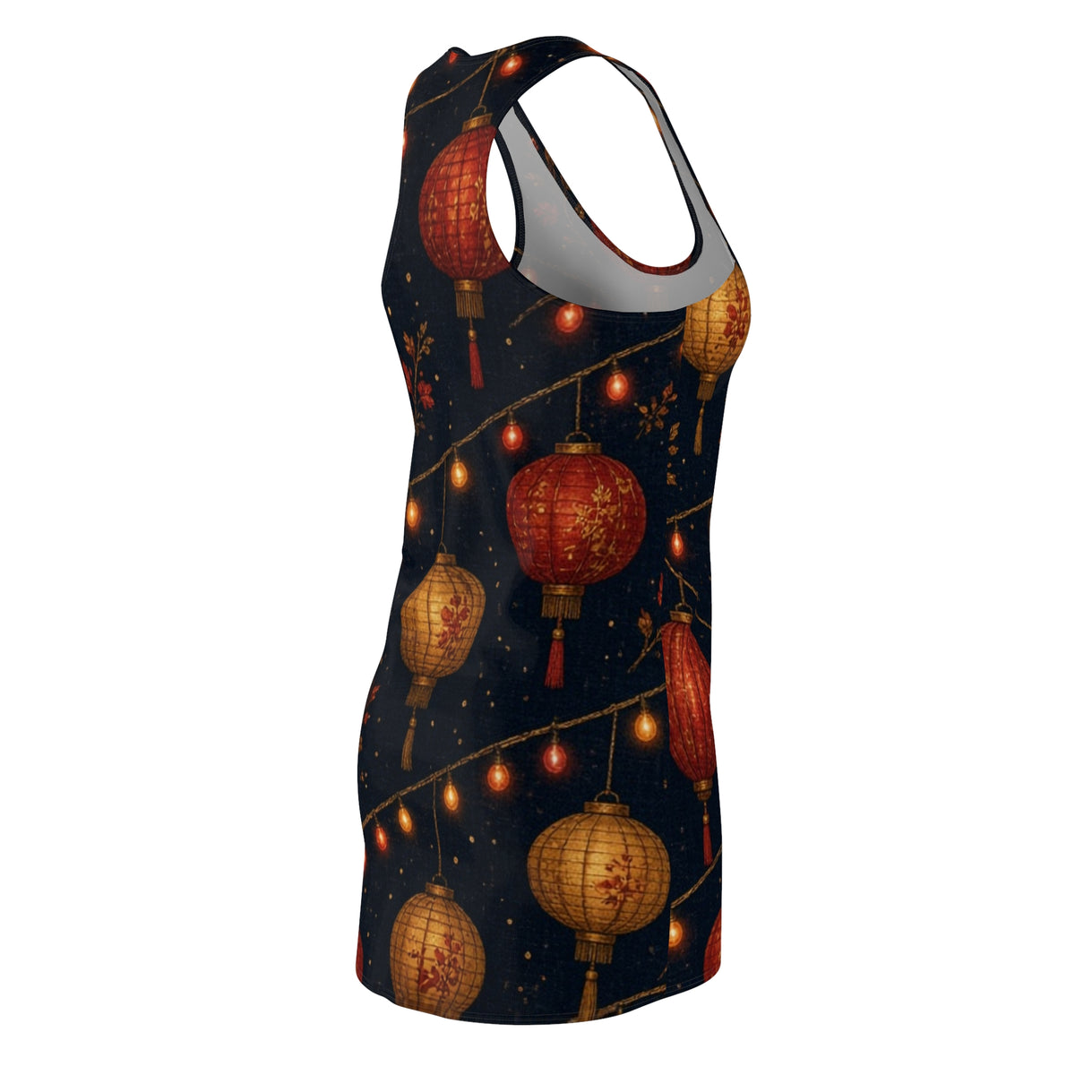 Chinese Lanterns Racerback Dress | Lunar Festival Night Lights