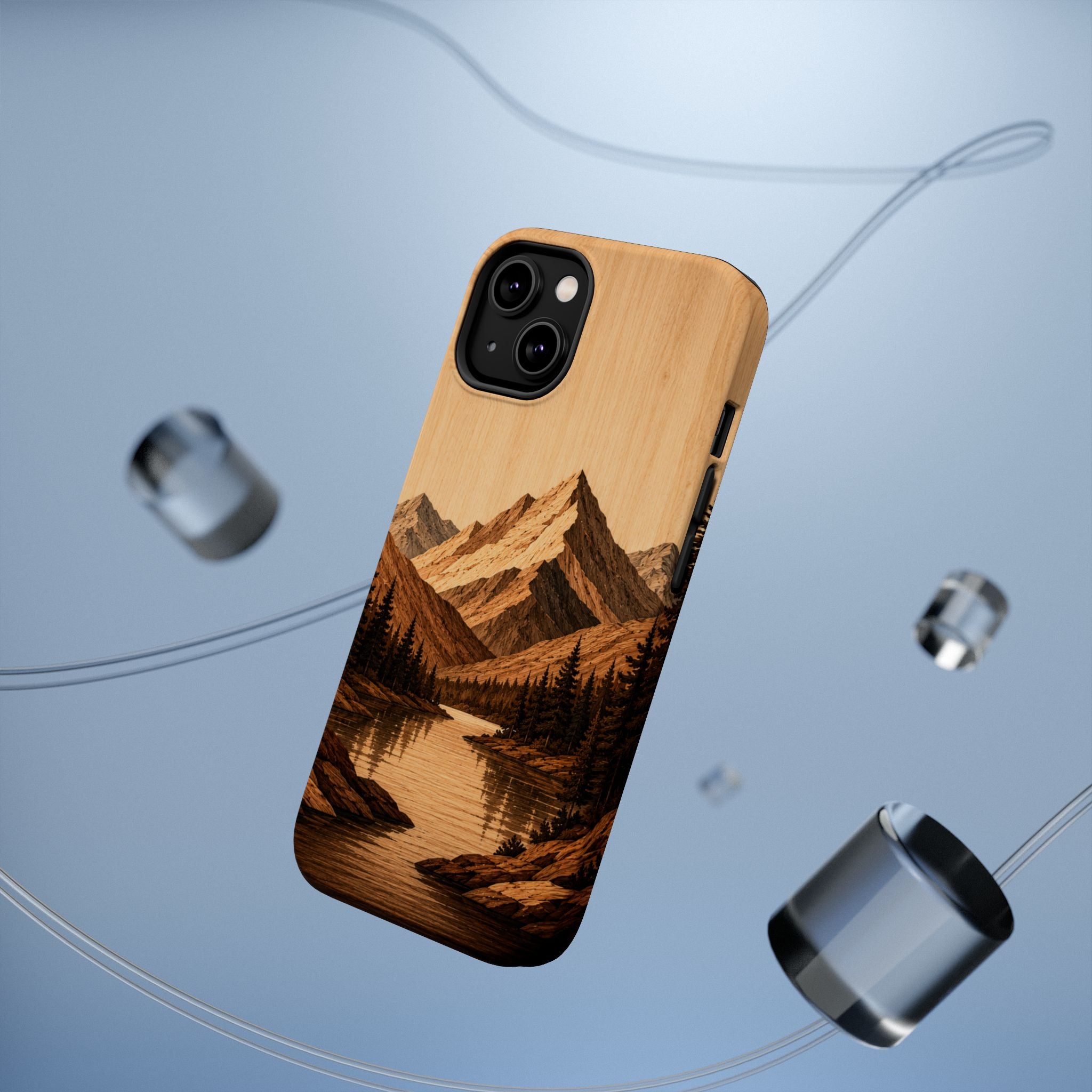 Woodland Mountain Lake phone case | Magnetic Impact-Resistant Case