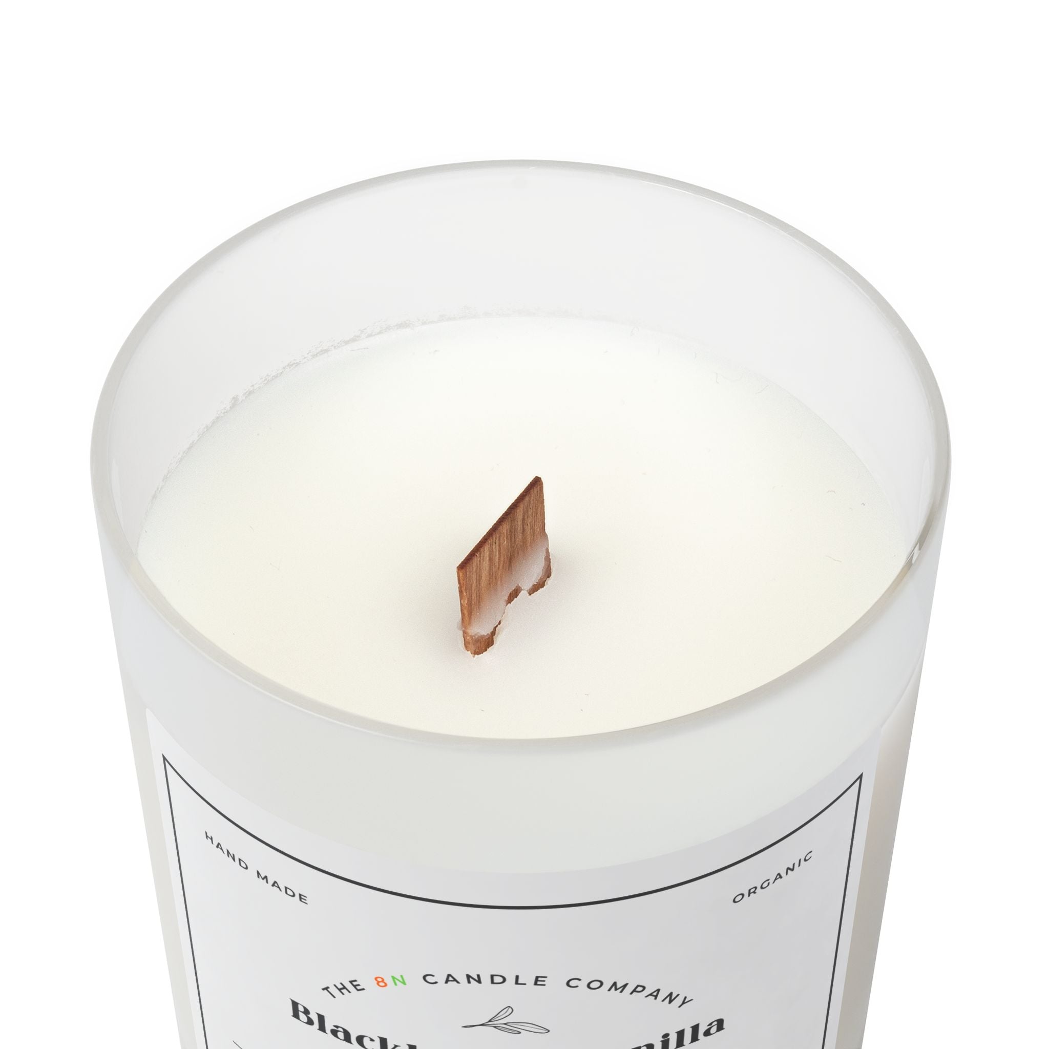 Blackberry Vanilla Candle Frosted Glass Candle, 11oz | Soy Wax, Wooden Lid