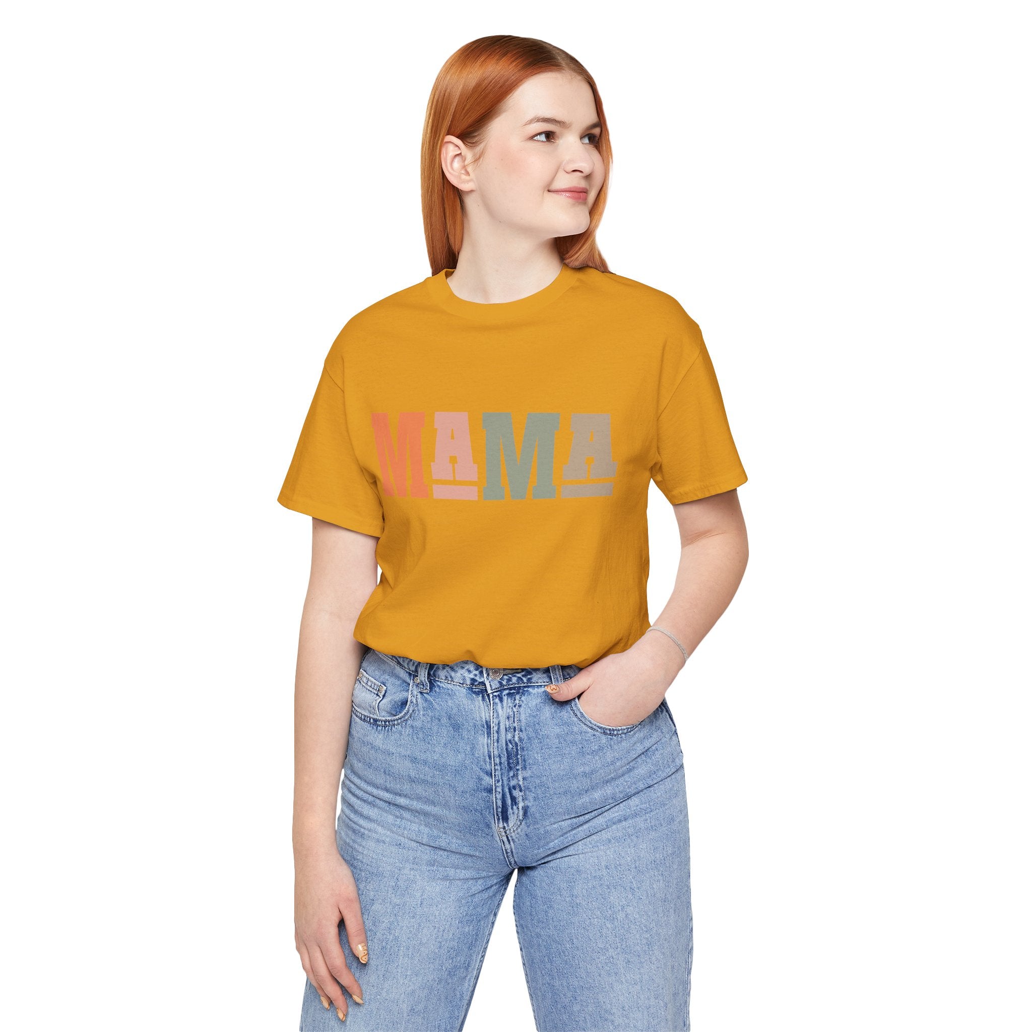 MAMA retro block letters Tee | Mama graphic T-Shirt, Mom typography shirt
