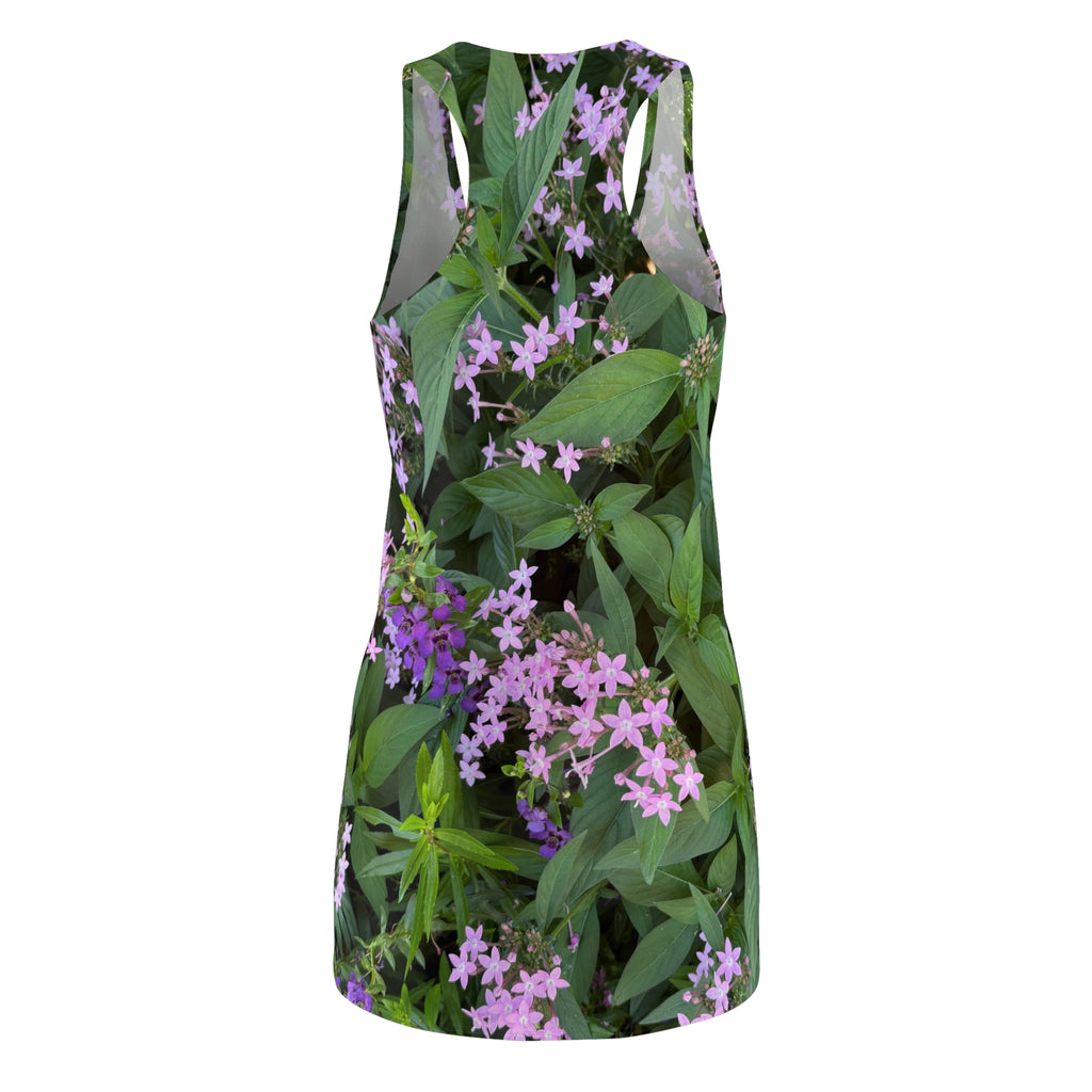 Purple Pentas Floral Racerback Dress | All-Over Print