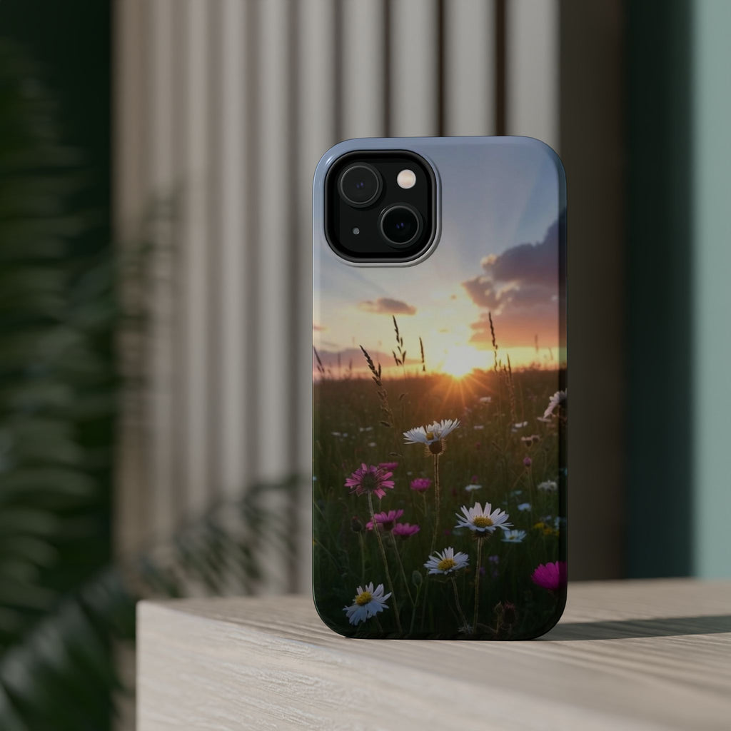 Wildflower Sunrise phone case | magnetic impact-resistant case
