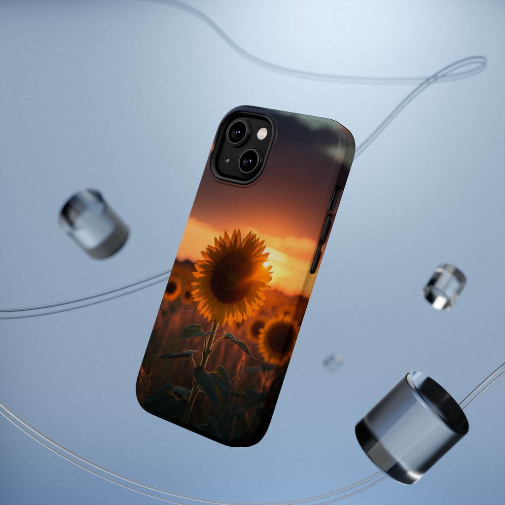 Sunflower Field Sunset Phone Case | Magnetic Impact-Resistant Case