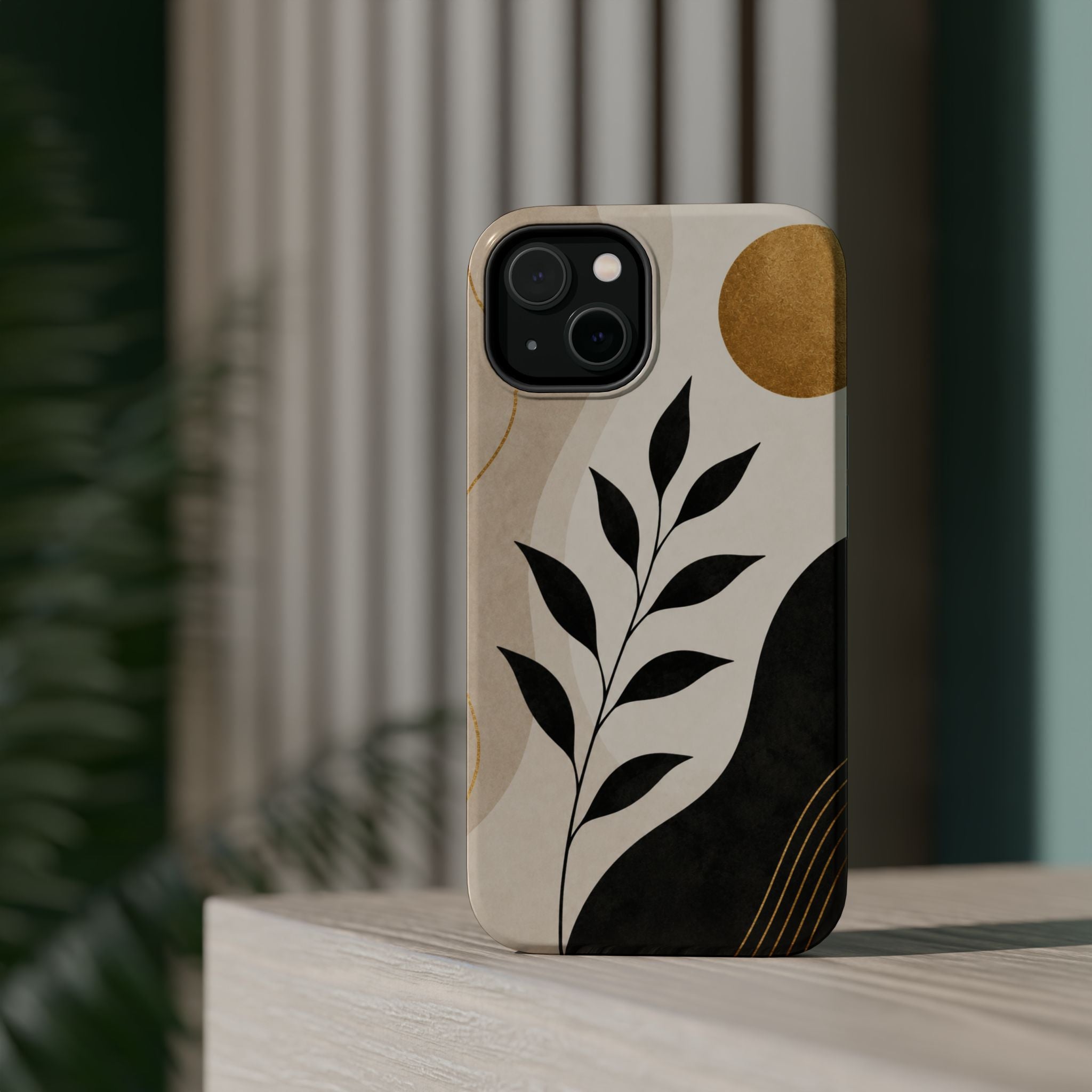 Abstract Botanical Sun Phone Case | Magnetic Impact-Resistant Case
