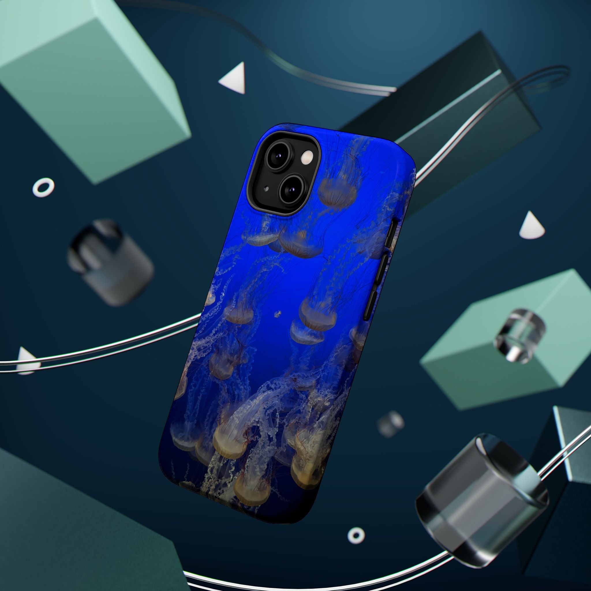 Golden Jellyfish Pattern Phone Case | Magnetic Impact-Resistant Case