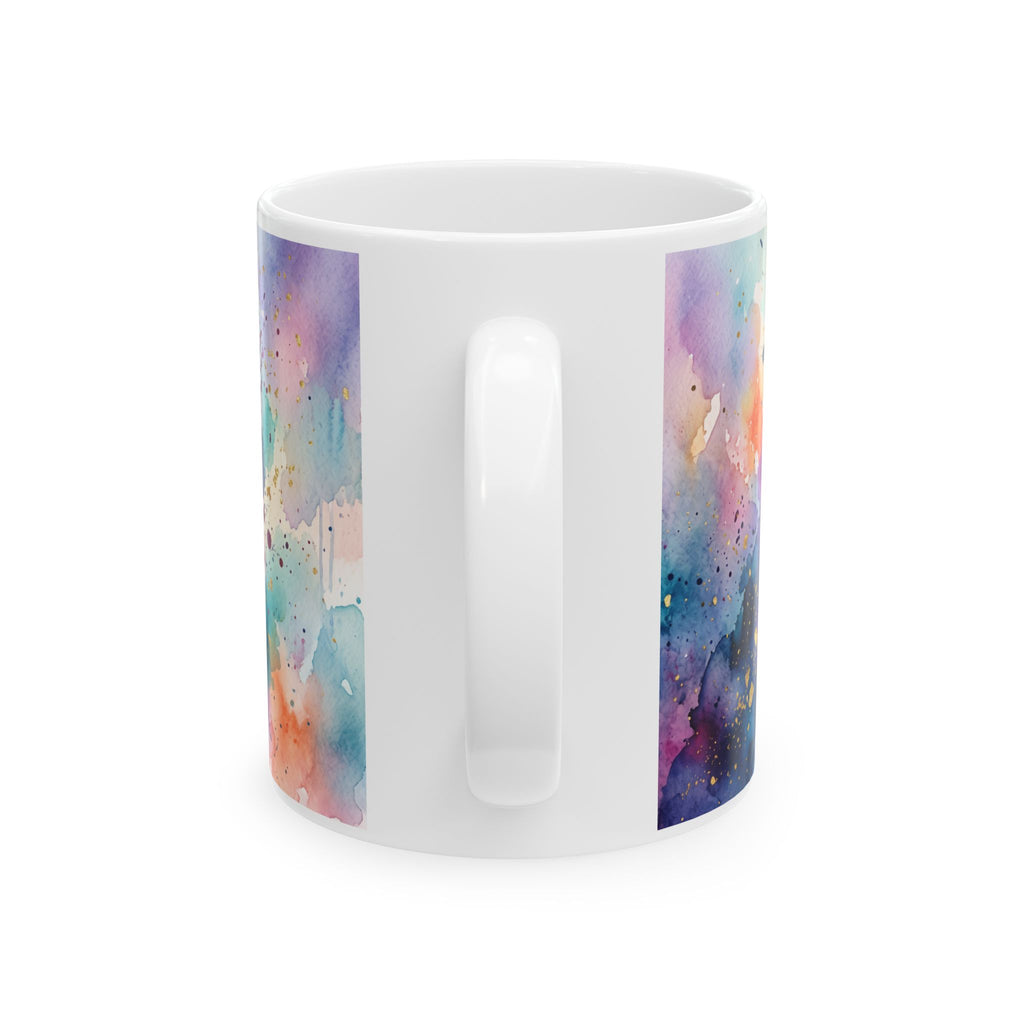 Faith Over Fear cross floral design Mug | Christian inspirational ceramic mug