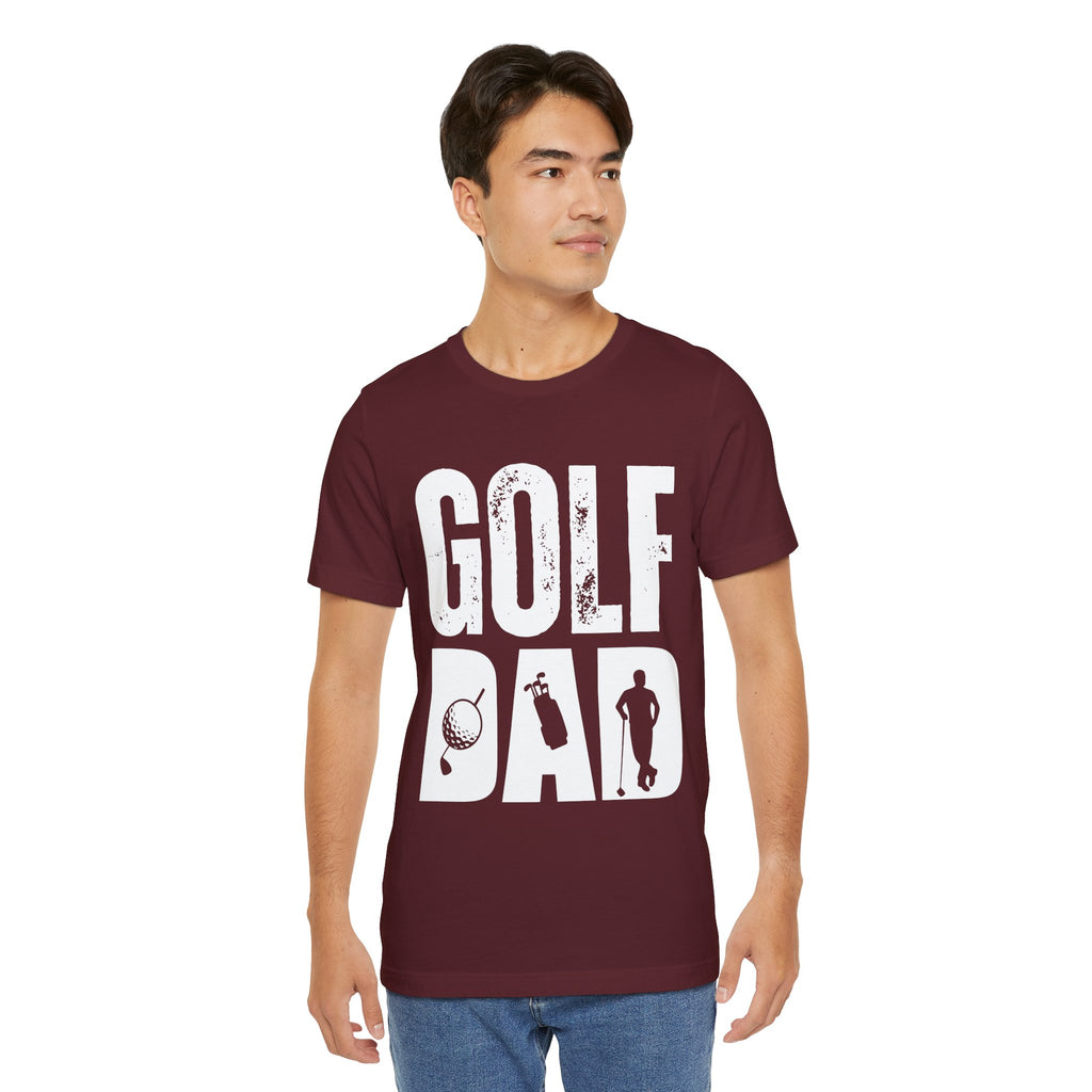 Golf Dad T-Shirt | Father's Day Golfer Tee, Golf Ball Silhouette