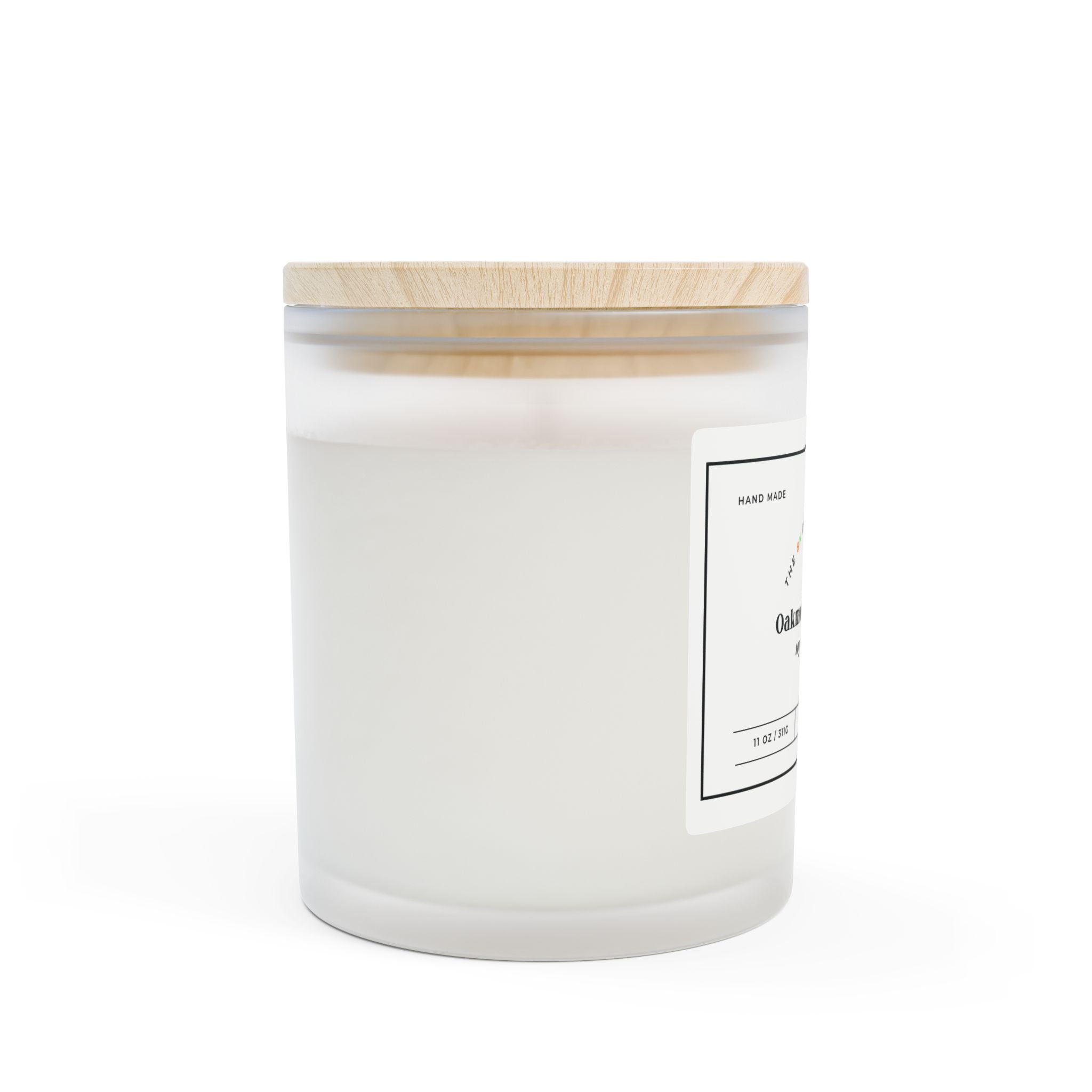 Oakmoss & Amber Frosted Glass Candle | 11oz Soy Wax Candle