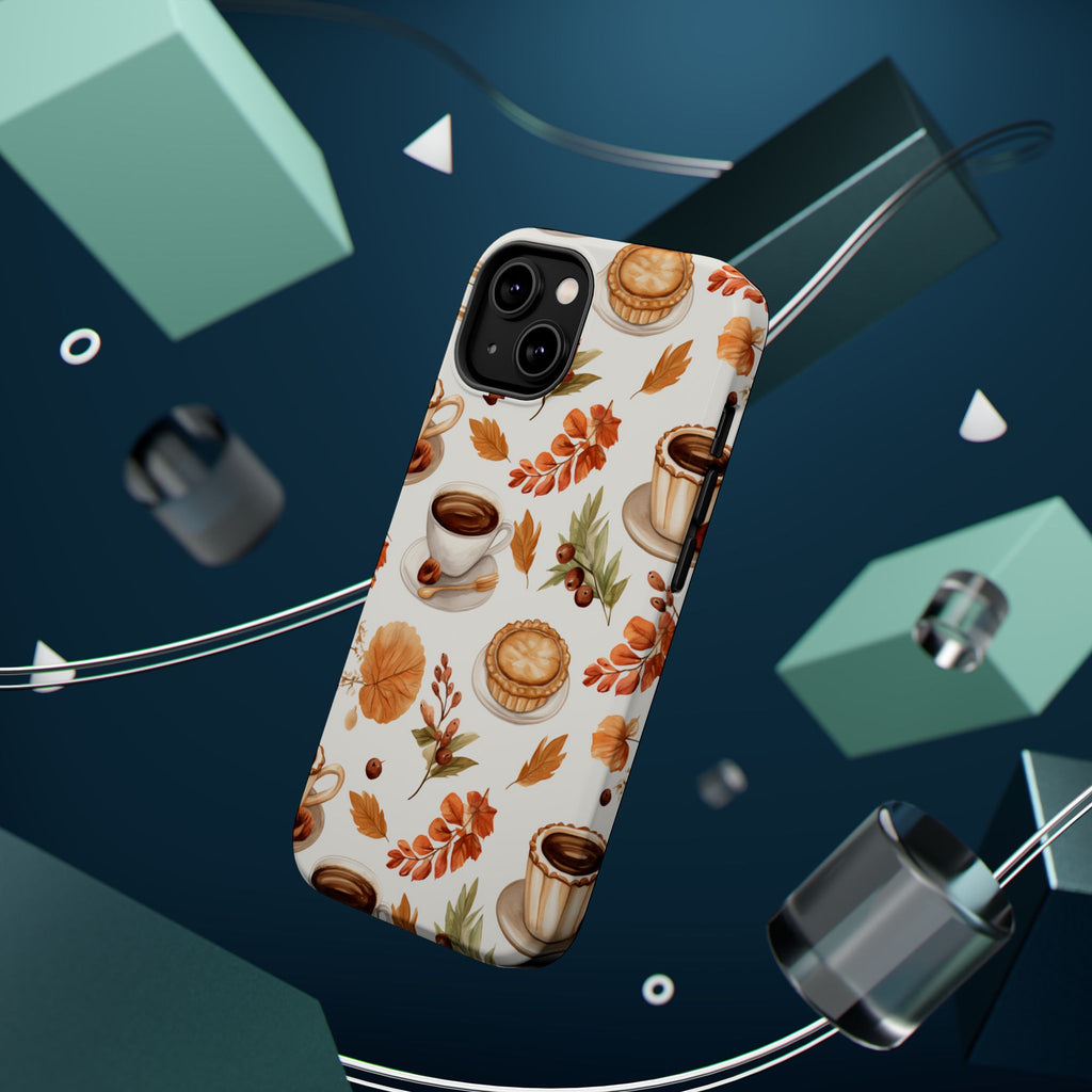 Autumn Coffee Pattern Phone Case | Magnetic Impact-Resistant Case