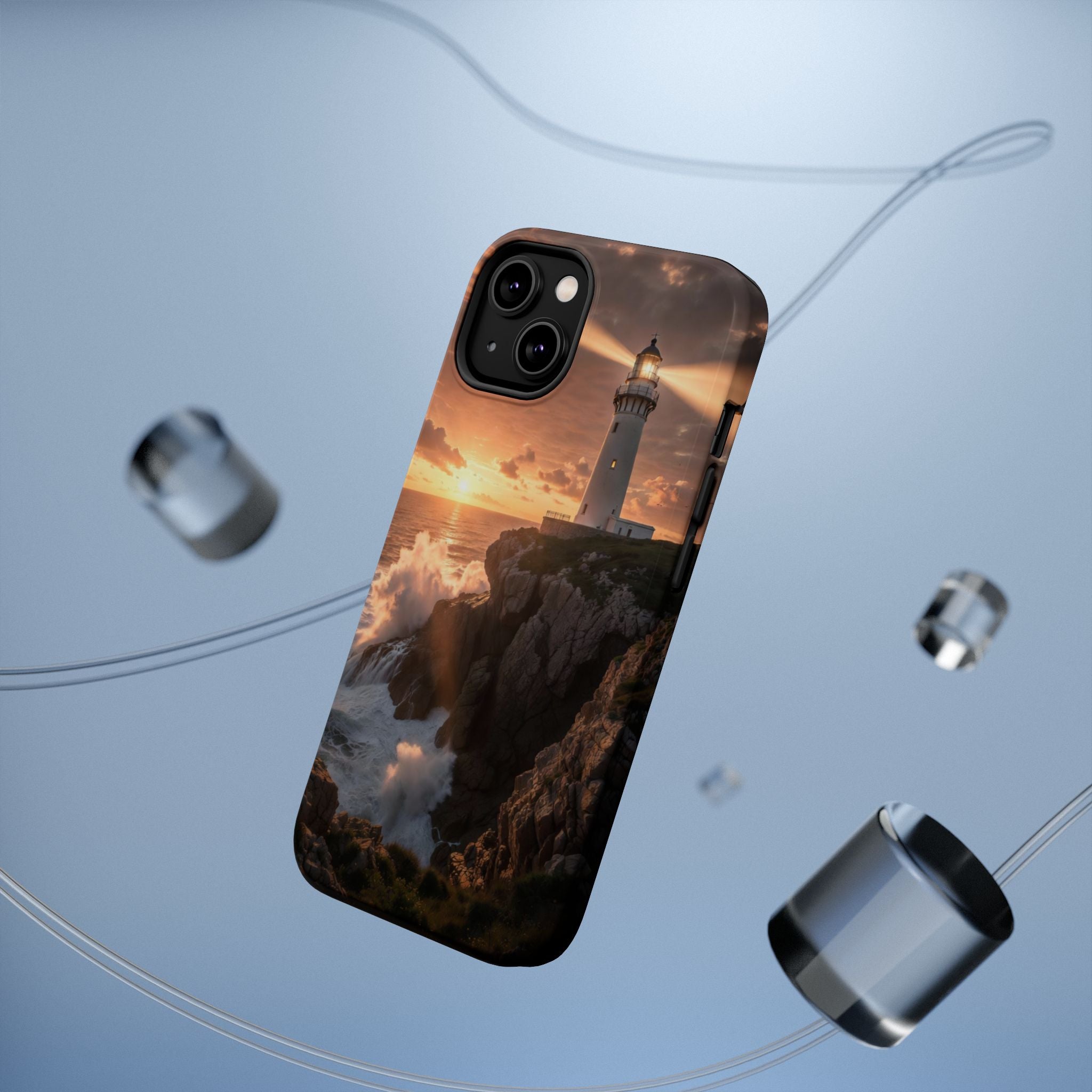 Lighthouse at Sunset Phone Case | Magnetic Impact-Resistant Case