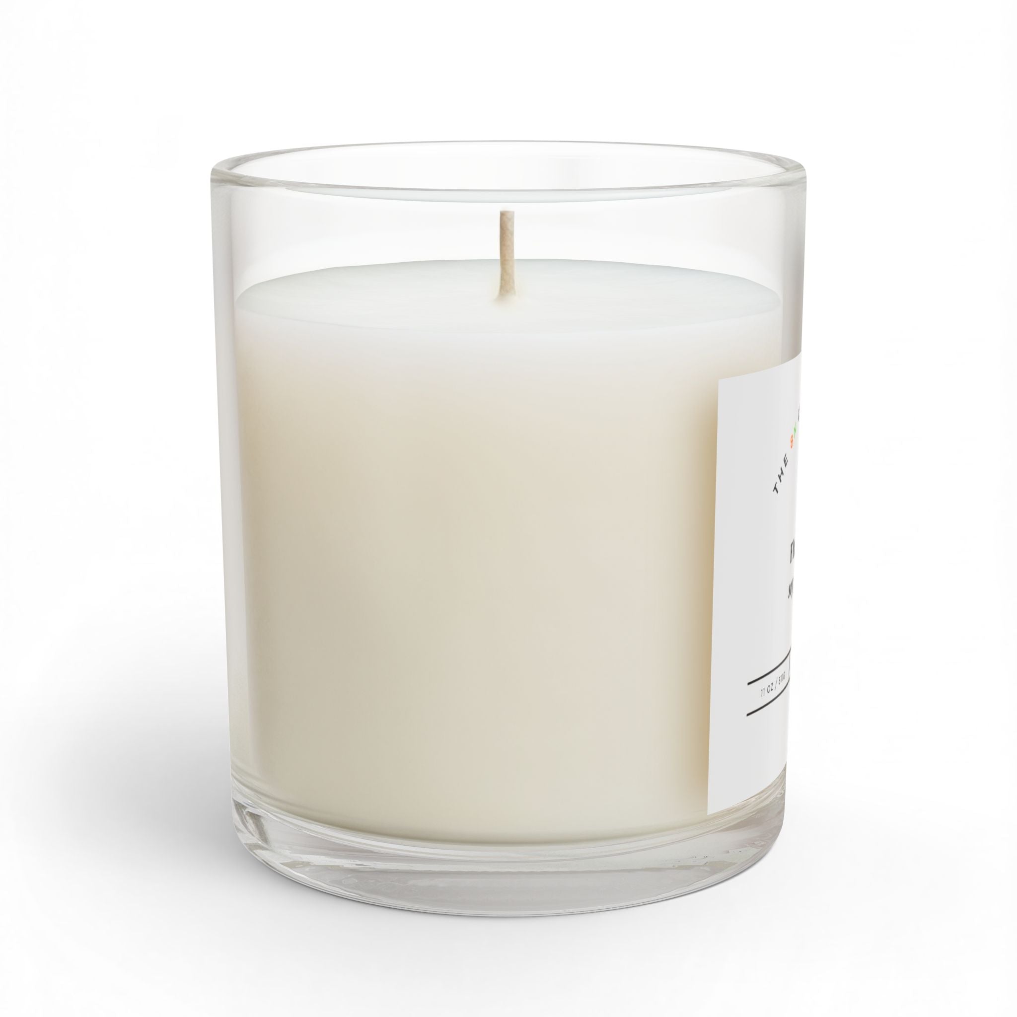 Fizz & Glitz Soy Candle, Glass Candle 11oz | Clean Minimal Label