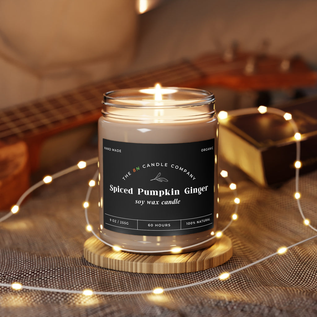 Spiced Pumpkin Ginger Candle 9oz Soy Jar | White Lid