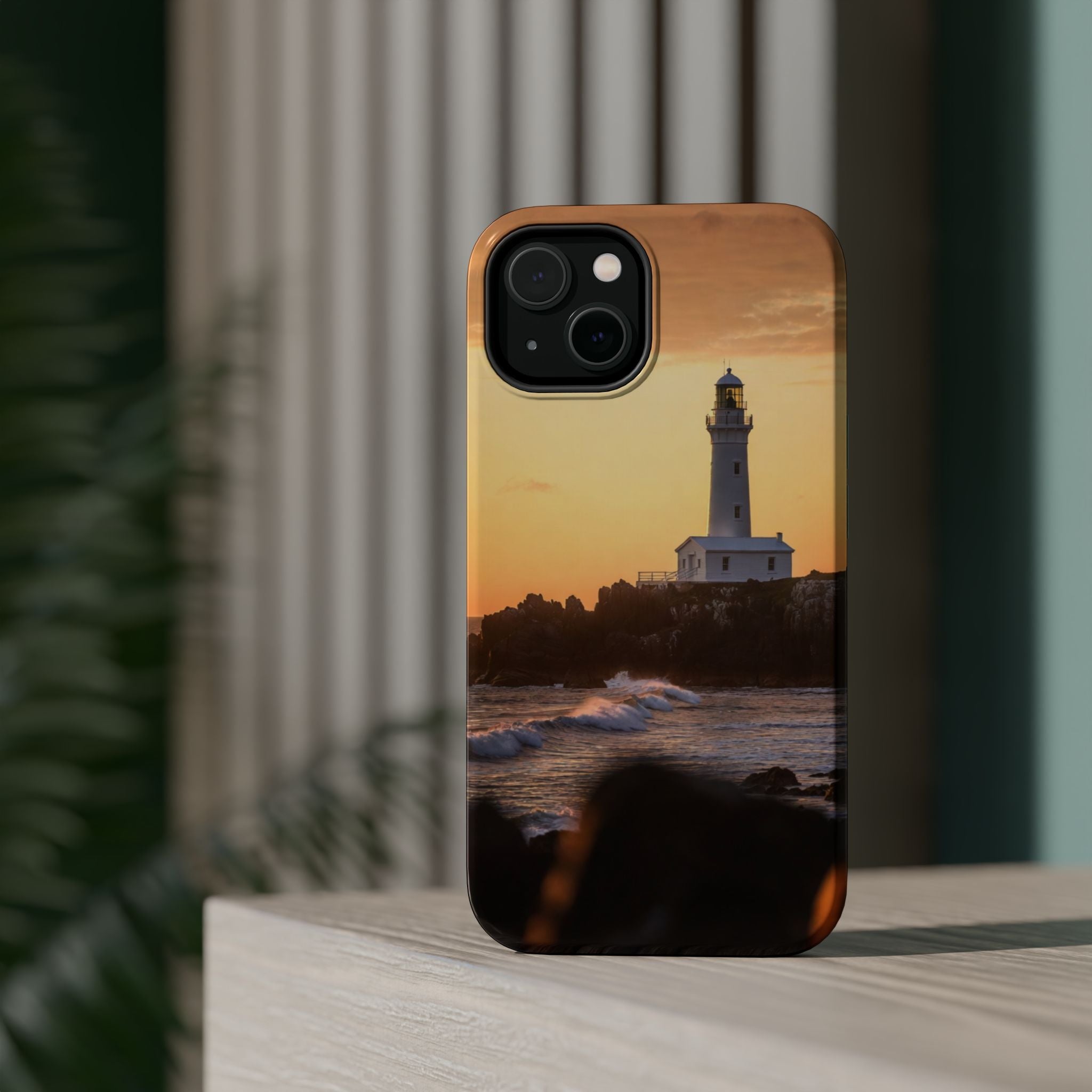 Sunset Lighthouse Phone Case | Magnetic Impact-Resistant Case
