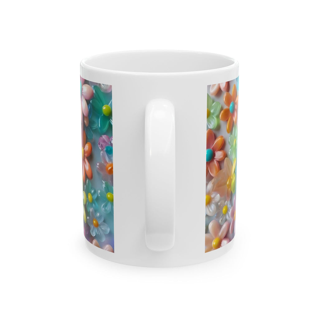 Colorful Daisy Ceramic Mug — Bright Floral Coffee Cup (11oz & 15oz)