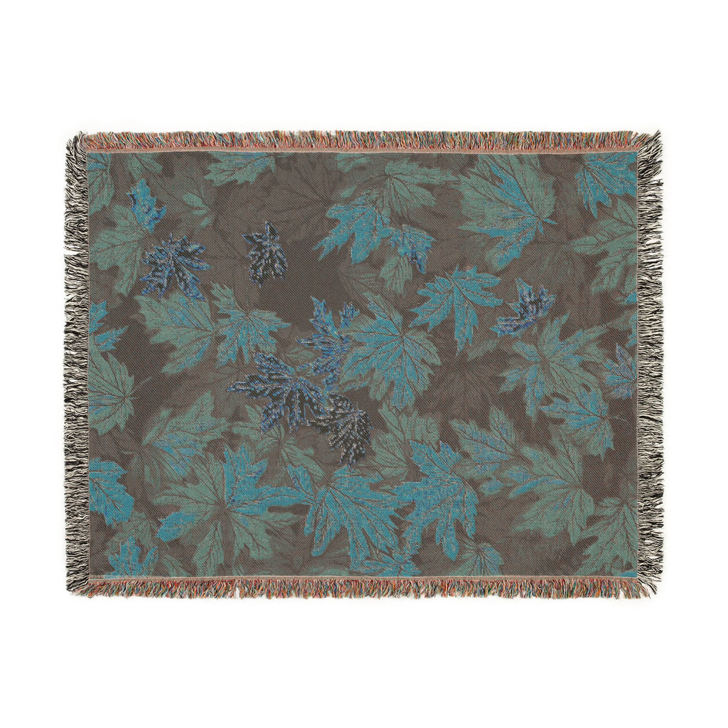 Autumn Maple Leaves Woven Blanket | Fall Leaf Throw